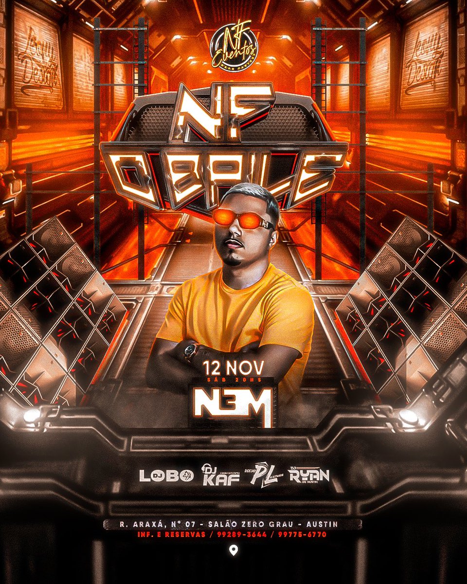 ESTAMOS DE VOLTA! 

Dia 12 de novembro temos um encontro marcado com você, na nossa próxima edição “NF o baile”, então avisa pra geral que dia 12 é tudo por lá! 

É BAILE TÁ AMOR! 🔥