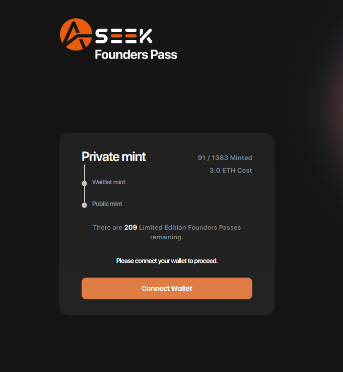 9 Founders passes left until we start the countdown for the launch of Alphaseek. 

Are you ready?