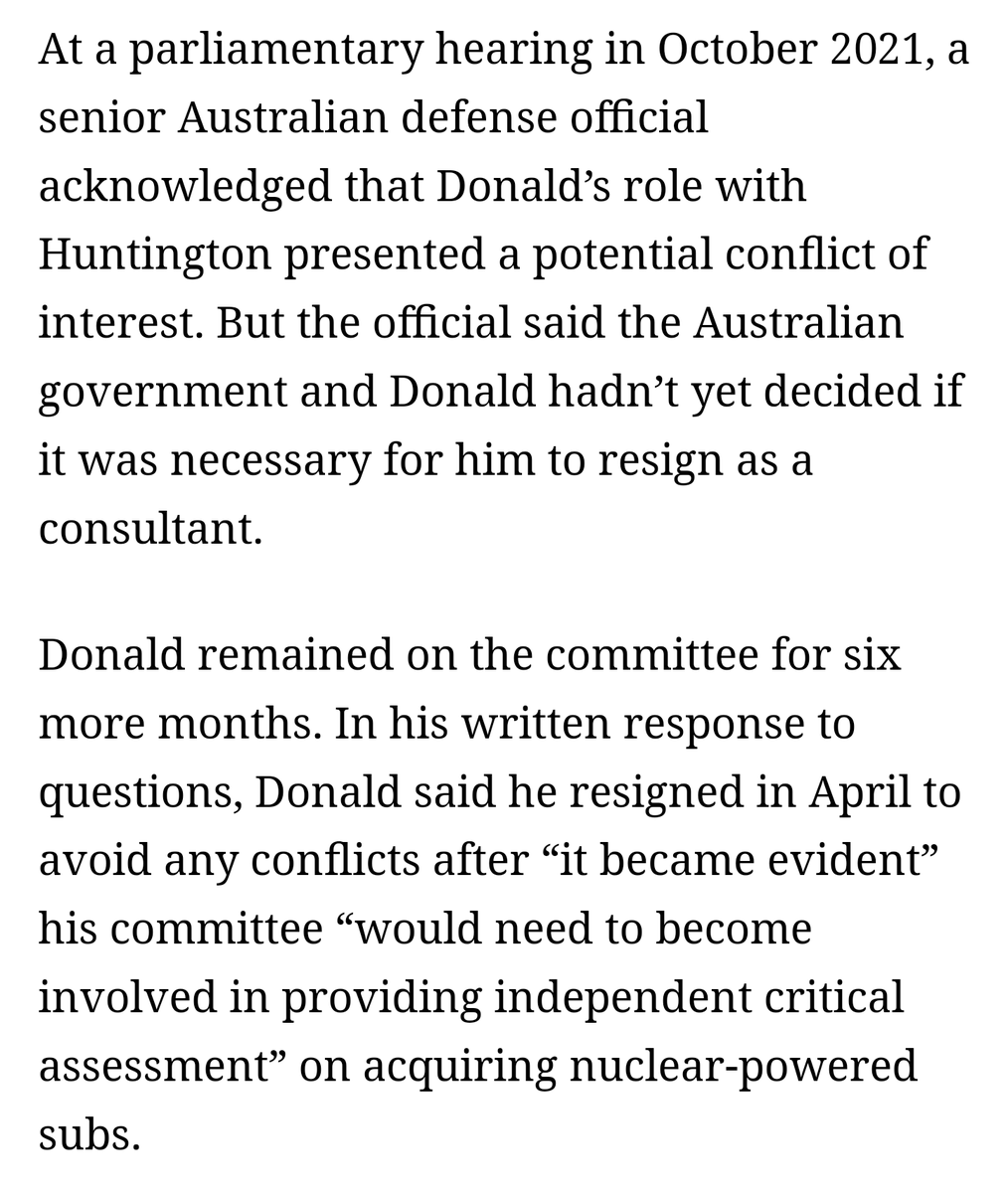 Punk_Flight's tweet photo. #Australia :
About 🇦🇺 #submarine programs #ClassAttack & #AUKUS agreement and issues of #ConflictOfInterest | @washingtonpost :
https://t.co/SAv0v6K2hf
(J'anticipe les cries d'orfraies : on a aussi nos conflits d'intérêts & réseautages dans nos politiques, y compris de Défense) https://t.co/u8T8n2MdS4