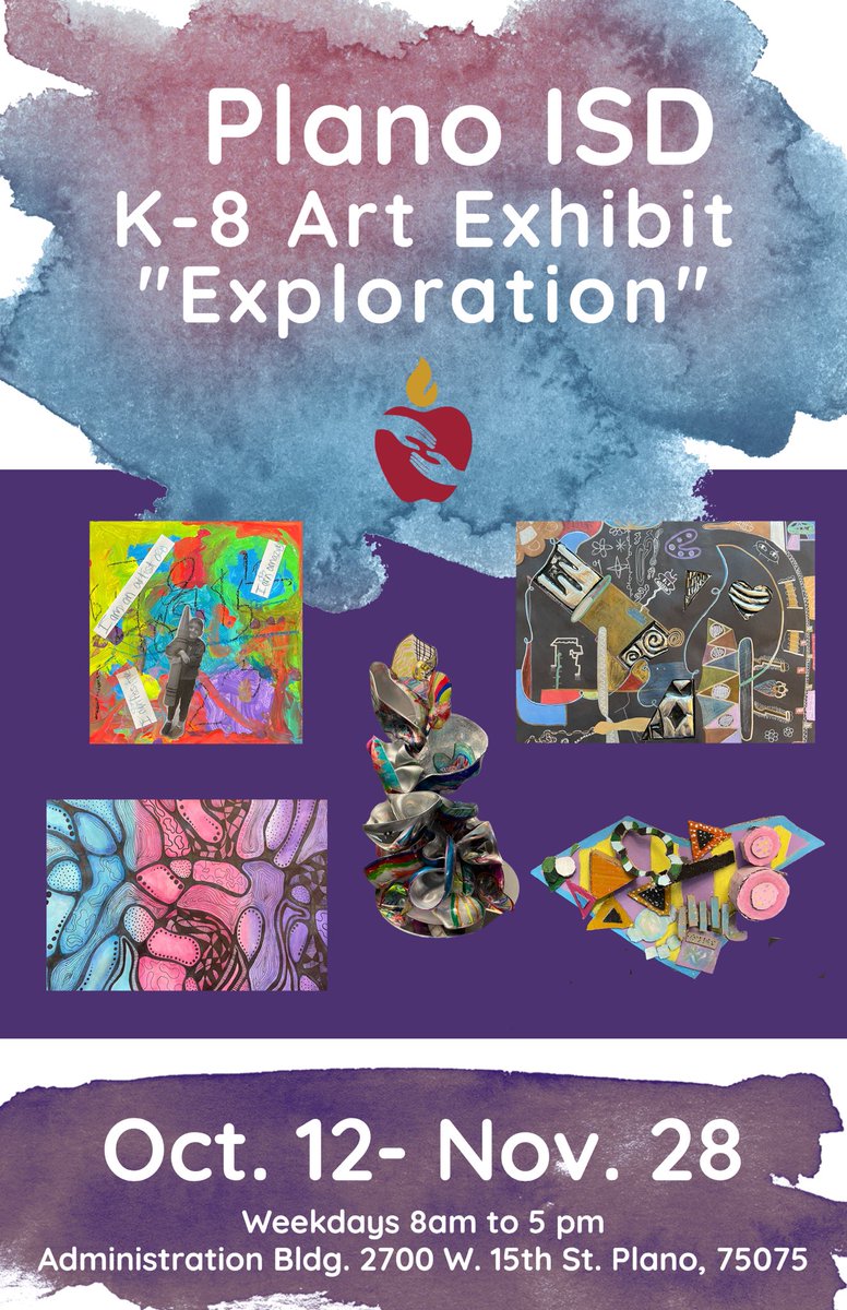 GrundlerArt's tweet image. Hi I’m Laura Art Admin from Texas, so proud of our teachers that have the first exhibits of the year up!  The work is beautiful #k12ArtChat @PISDFineArts #pisdcreatesart