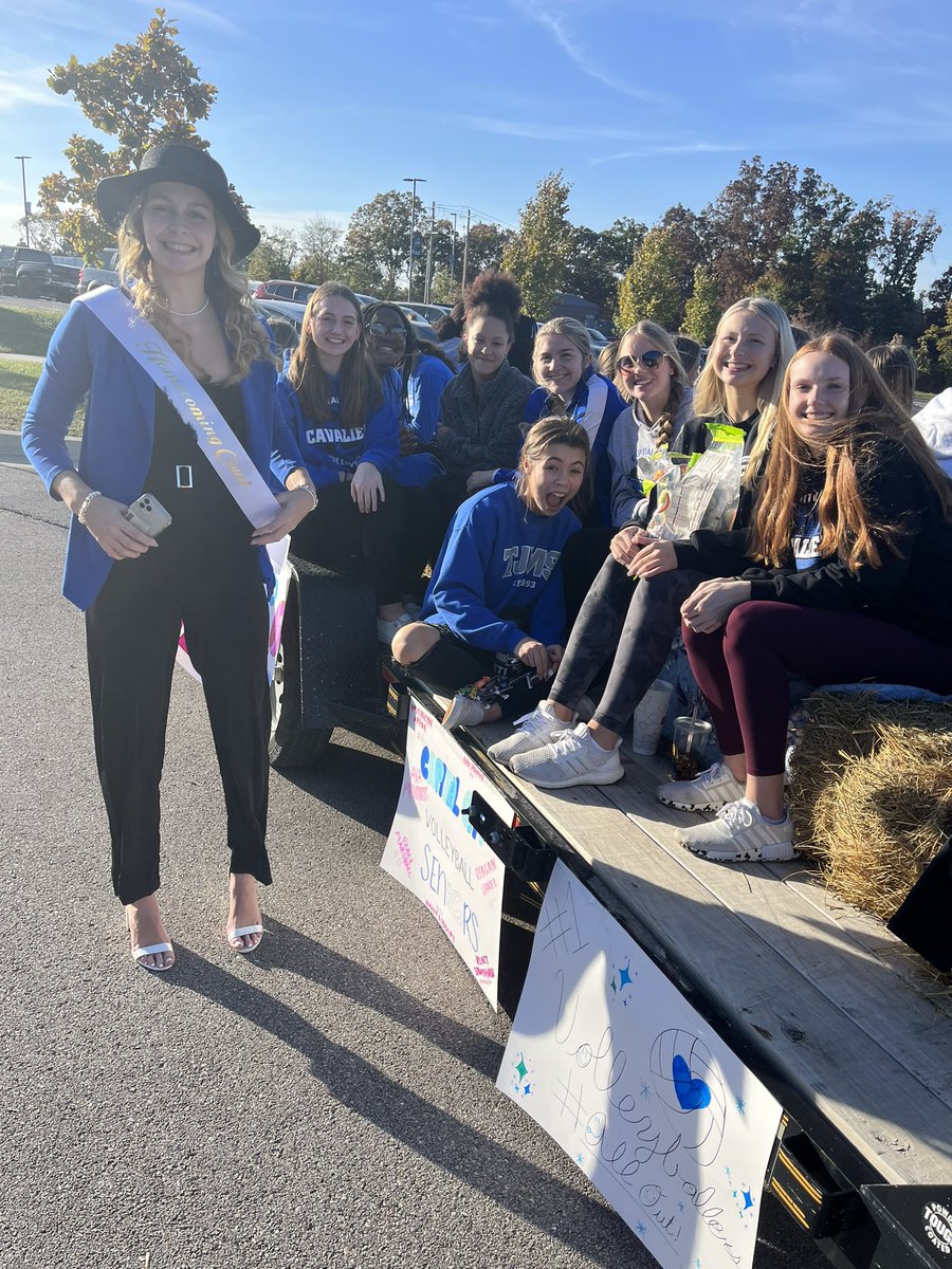 CapCityCavsVB's tweet photo. Your volleyball girls had a blast in today’s homecoming parade! We love seeing our Cavalier Community! #CavFam #hocoparade #CC4L https://t.co/sUKrHjyY7C