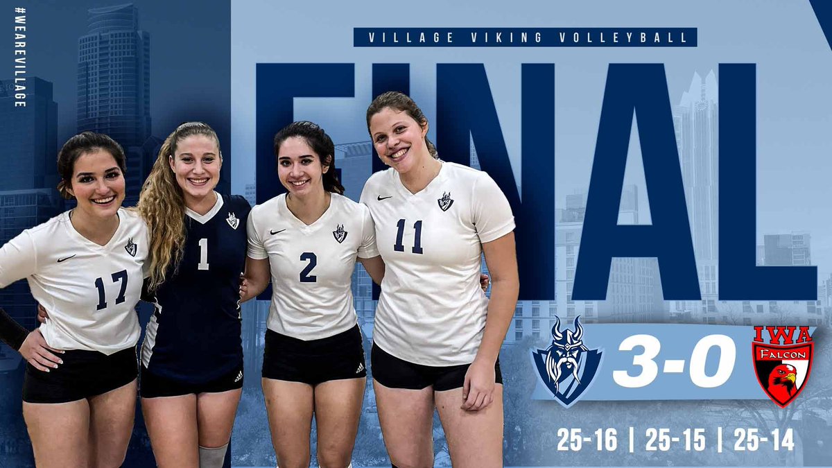 Villageteams's tweet photo. Volleyball wins it on Senior Night!

#RaisingTheBar
#VikingsVB
#weareVILLAGE https://t.co/SdBoQzEnEi