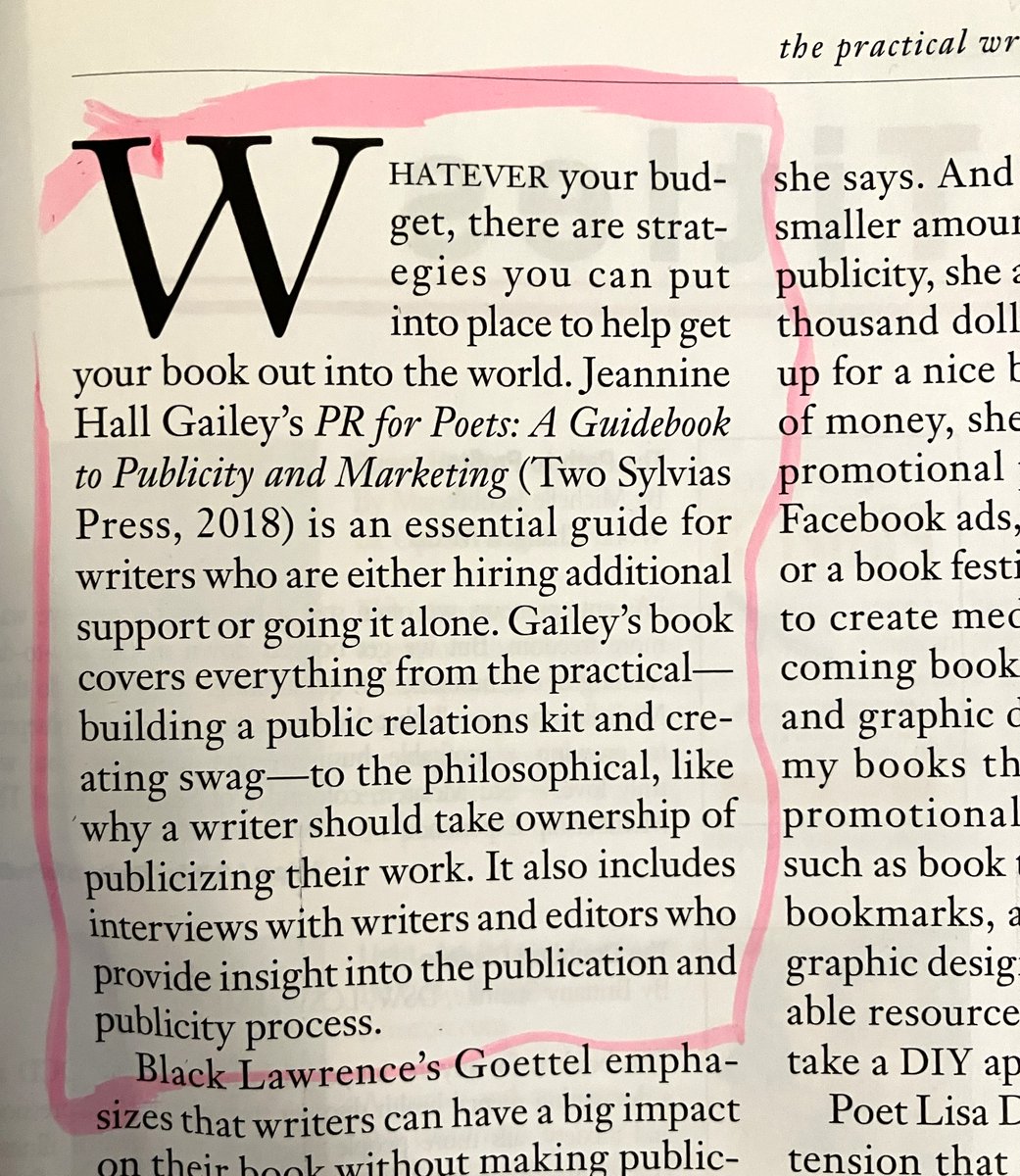 webbish6's tweet photo. Thanks to @nancy_reddy and @poetswritersinc Magazine for the PR for Poets love! And terrific, super useful article on PR for indie authors! I just talked about this subject on my blog, too! @twosylviaspress #PRforPoets #poetsandwriters https://t.co/lIhPv44KQl