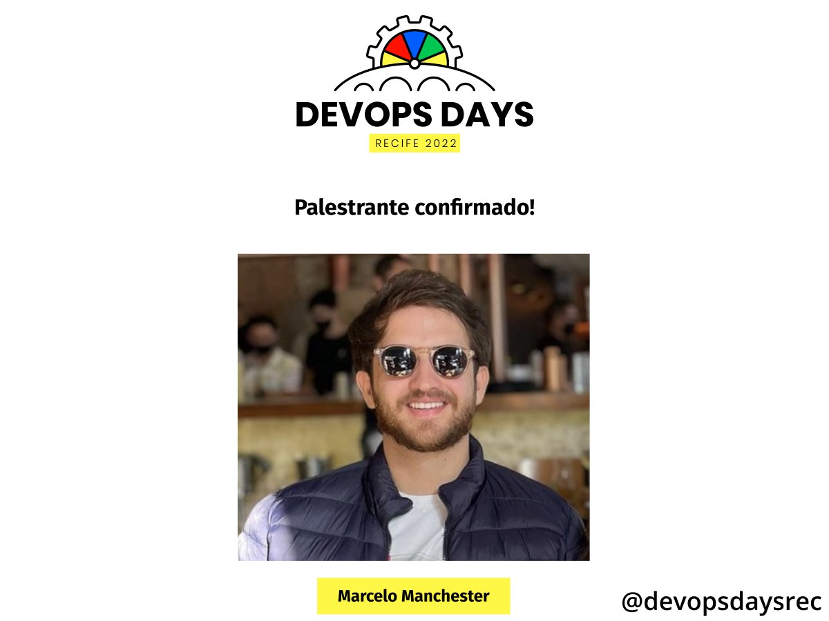 devopsdaysrec's tweet photo. E aí pessoal, quem já se inscreveu? Comenta aqui: eu vou!

Pra continuar animando quem ainda não se inscreveu, viemos apresentar o Marcelo Manchester. 1/5

#devopsdaysrec #devopsdays #palestra #eventos #tecnologia https://t.co/VXlrme4PZ2