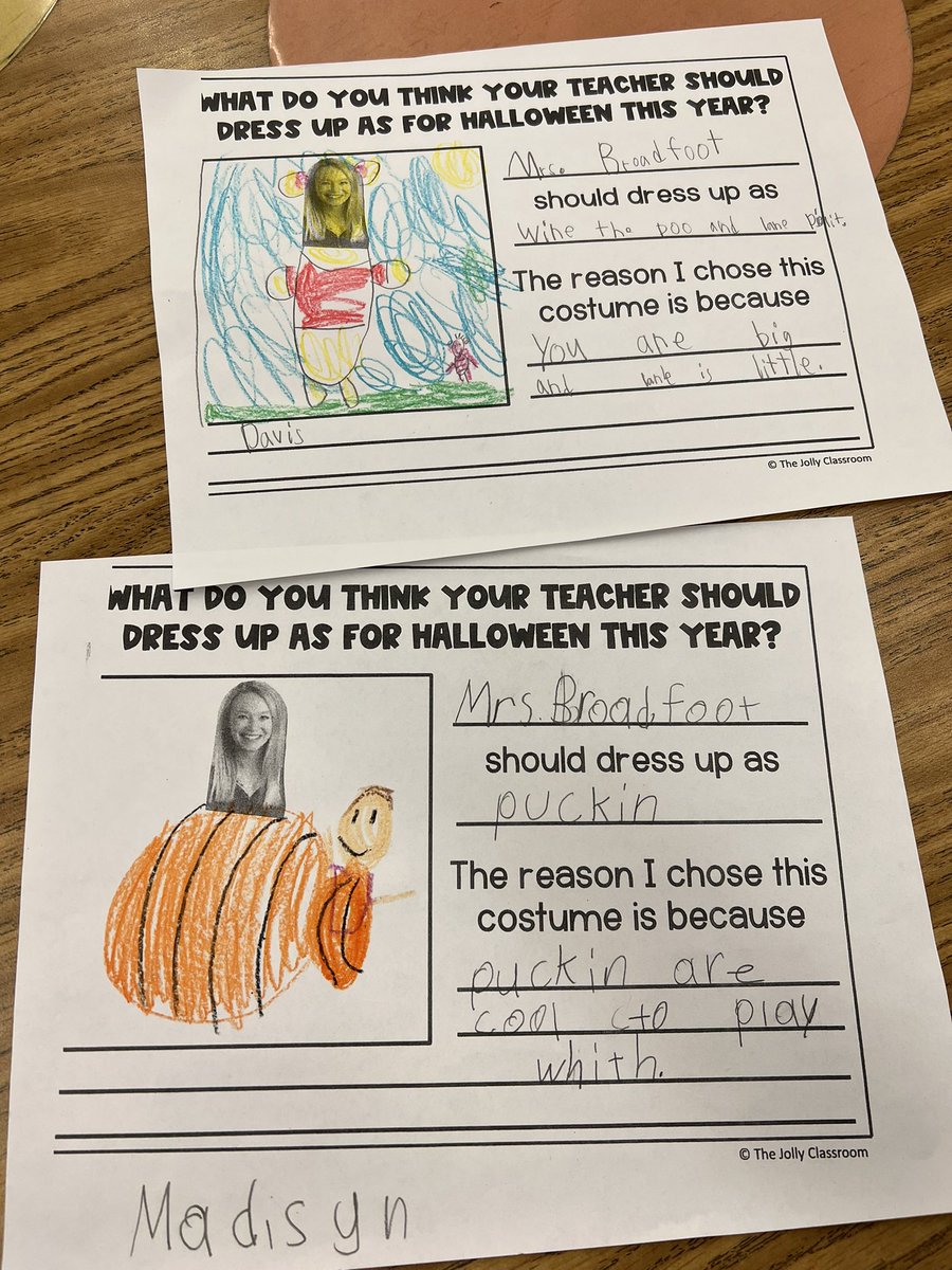 meg_broadfoot's tweet photo. One of my favorite activities 🎃 Ya never know what responses you’re gonna get!!! https://t.co/k6IoT2LD9W