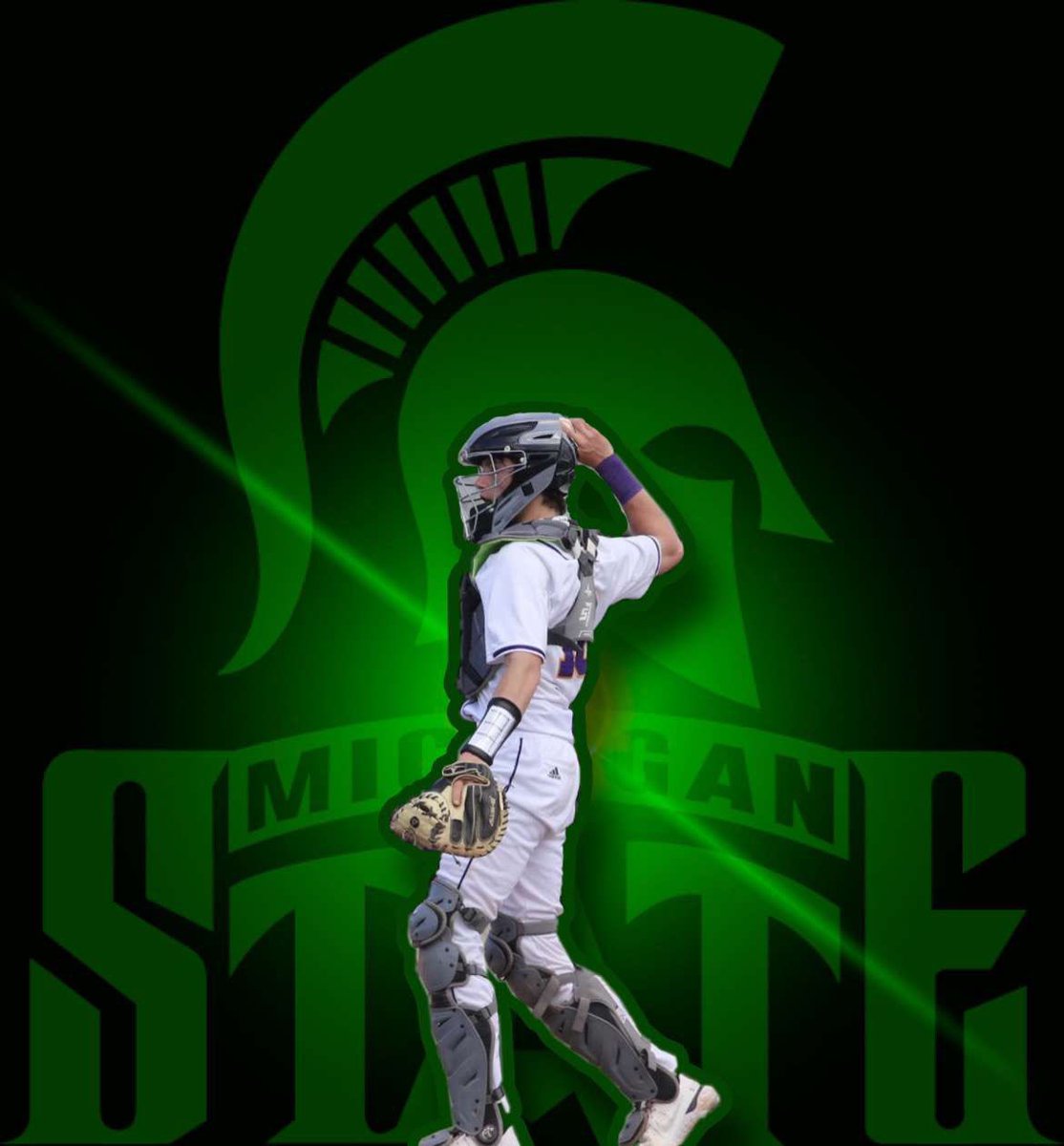 I am excited to announce that I will continue my academics and baseball career at Michigan State University! I’d like to thank Coach Shep and Coach Moose for all that they have done. I’d also like to thank my family and friends for all their support through the process. #GoGreen