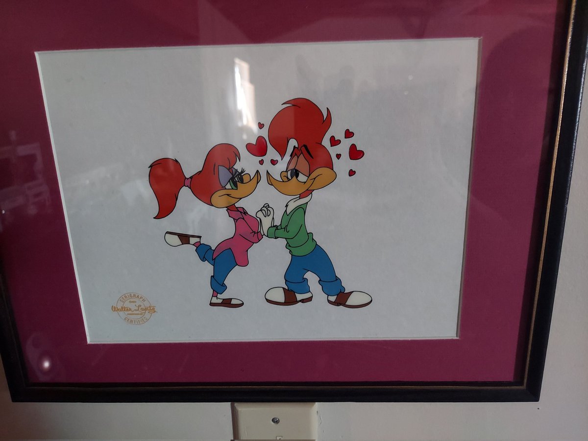 CactusInsane's tweet photo. When folks ask me what keeps me motivated to do my work and art. Have this lovely piece of animation history next to my dad, where it belongs. 

#art #animationcell #artmoots https://t.co/jDcX21ule1