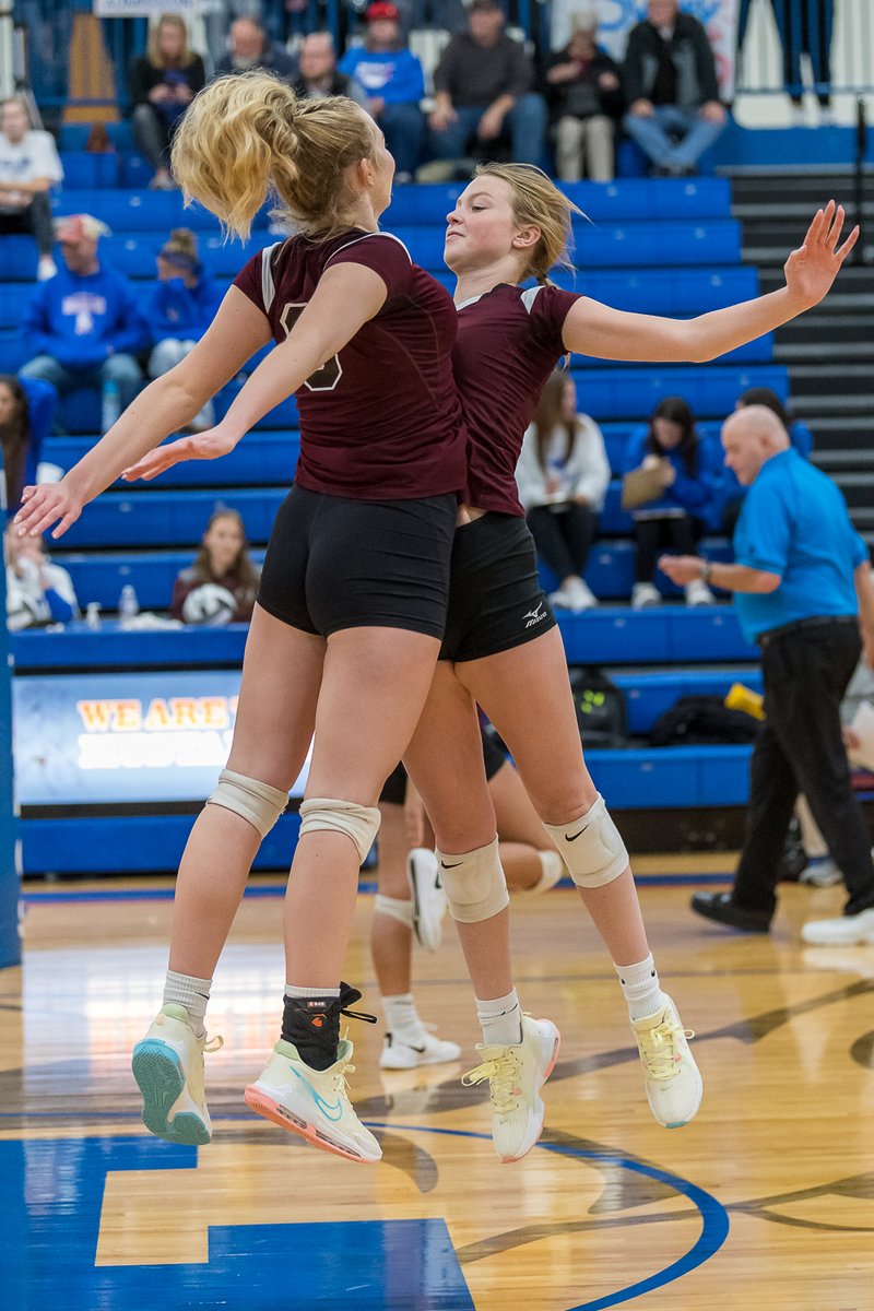 Wellington's <a href="/brookelehmkuhl8/">brooke</a> and <a href="/mjlehmkuhl/">morgan lehmkuhl</a> get ready to start the match at Tuslaw tonight. <a href="/DukesVolleyba1l/">Wellington Dukes Volleyball</a> <a href="/WEVSD_sports/">Wellington Sports</a>