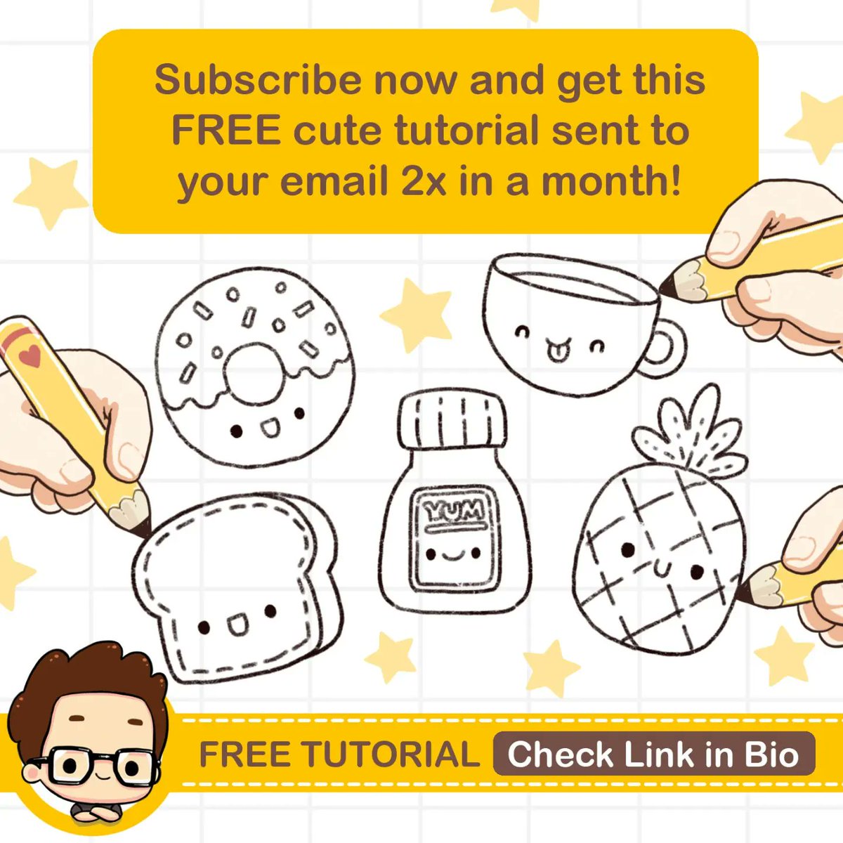 Eckyo8's tweet photo. Tag someone who can relate 🫶
Get free cute drawing tutorial now 👉 https://t.co/NCAIA82XZ6
#drawingtime #illustrationhowl #chibistyle #cuteartwork #characterdesignart #conceptartwork #chibidrawings #kawaiistuff
#tutorialdrawing #drawingtutorial https://t.co/udnlJNAo8z