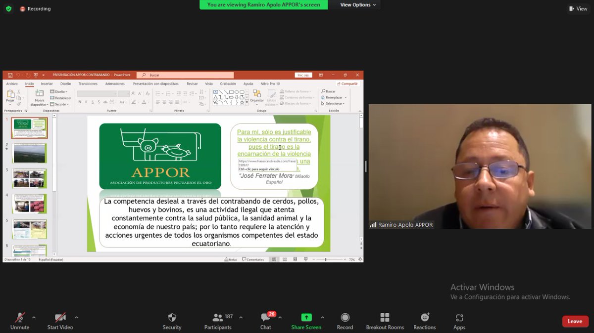 escuelagob_UHE's tweet photo. #RamiroApolo de #APPOR "La competencia desleal a través del #Contrabando de cerdos, pollo, huevos y bovinos, es una actividad ilegal que atenta contra la #SaludPública"

#EcuadorJustoyLegal https://t.co/HnZmLedAyy