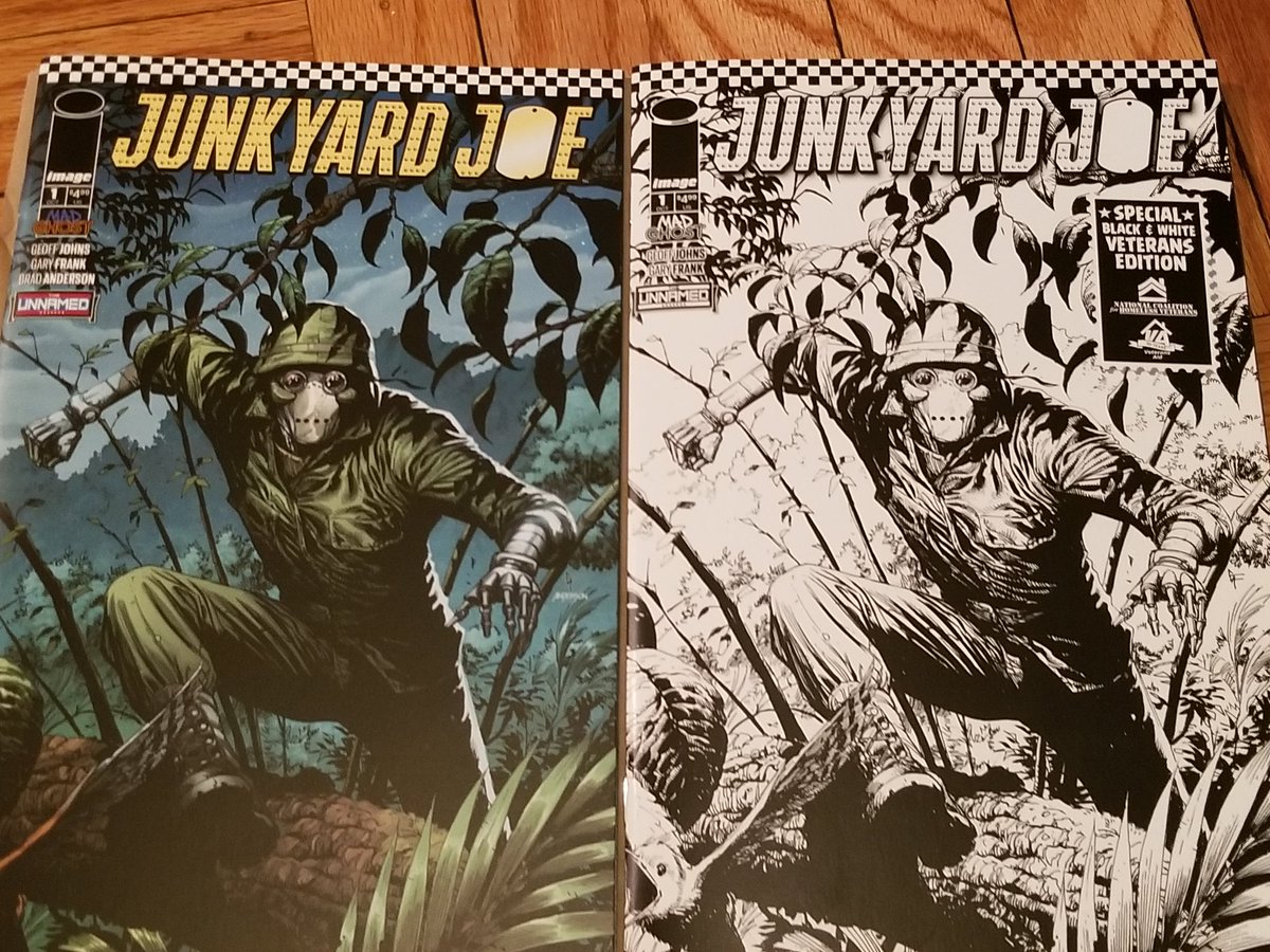 PAComicExaminer's tweet photo. I'm not usually a multiple copies guy, but the black &amp; white version was for a good cause.
#comics #comicbooks #MadGhost #JunkyardJoe #NCBD #TheUnnamed https://t.co/3os8BKc3Cp