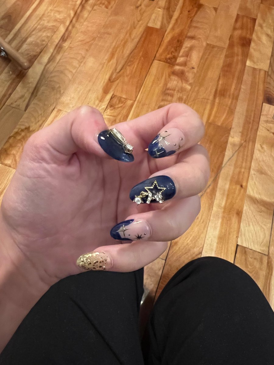 sofiasalituro's tweet photo. The inspo vs. The #midnights nails - I’m ready for #MidnightsTaylorSwift (I’m also terrible at taking nail pics) @taylornation13 @taylorswift13 https://t.co/Tv15vjry4C
