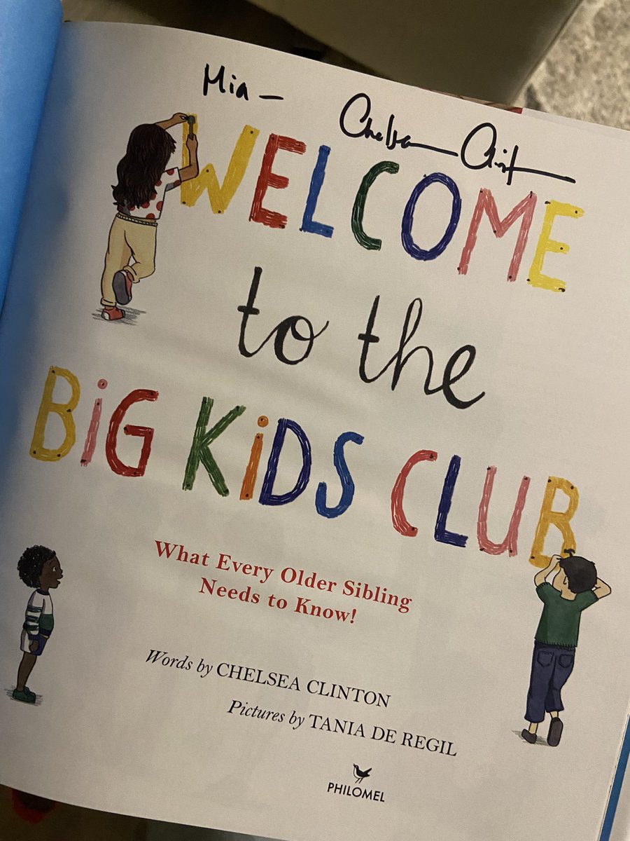 Last night was so special! @ChelseaClinton and @taekeller led such a fun, engaging conversation for WELCOME TO THE BIG KIDS CLUB. I can’t wait to share this book with Mia! Grateful! 🥹❤️