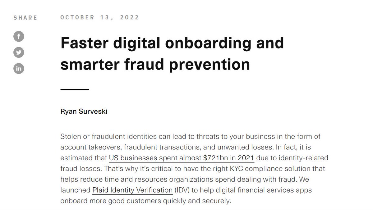 NikMilanovic's tweet photo. the @plaid team has been busy

in the last week:
- faster digital onboarding
- more fraud controls
- Privacy Controls suite
- crypto Wallet Onboard https://t.co/Huvqq0OXdh