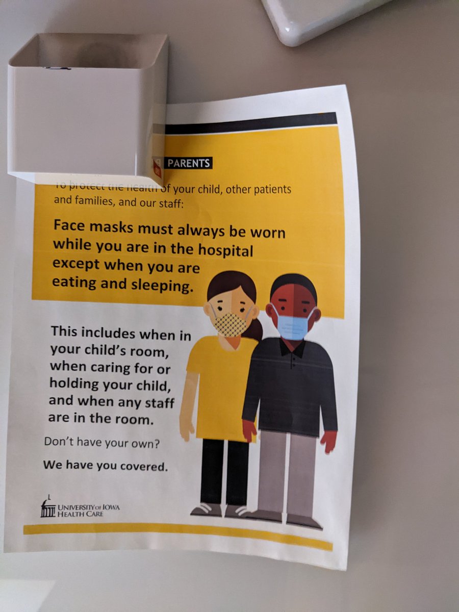 jmhffmn's tweet photo. @uihealthcare please stop with the masks and the signs. This is not good for kids or adults. Show patients and families that you are the leader in healthcare we know you are. It is time for patient centered, common sense healthcare
#unmaskhealthcare #commonsensehealthcare https://t.co/DjVGWYB0nR