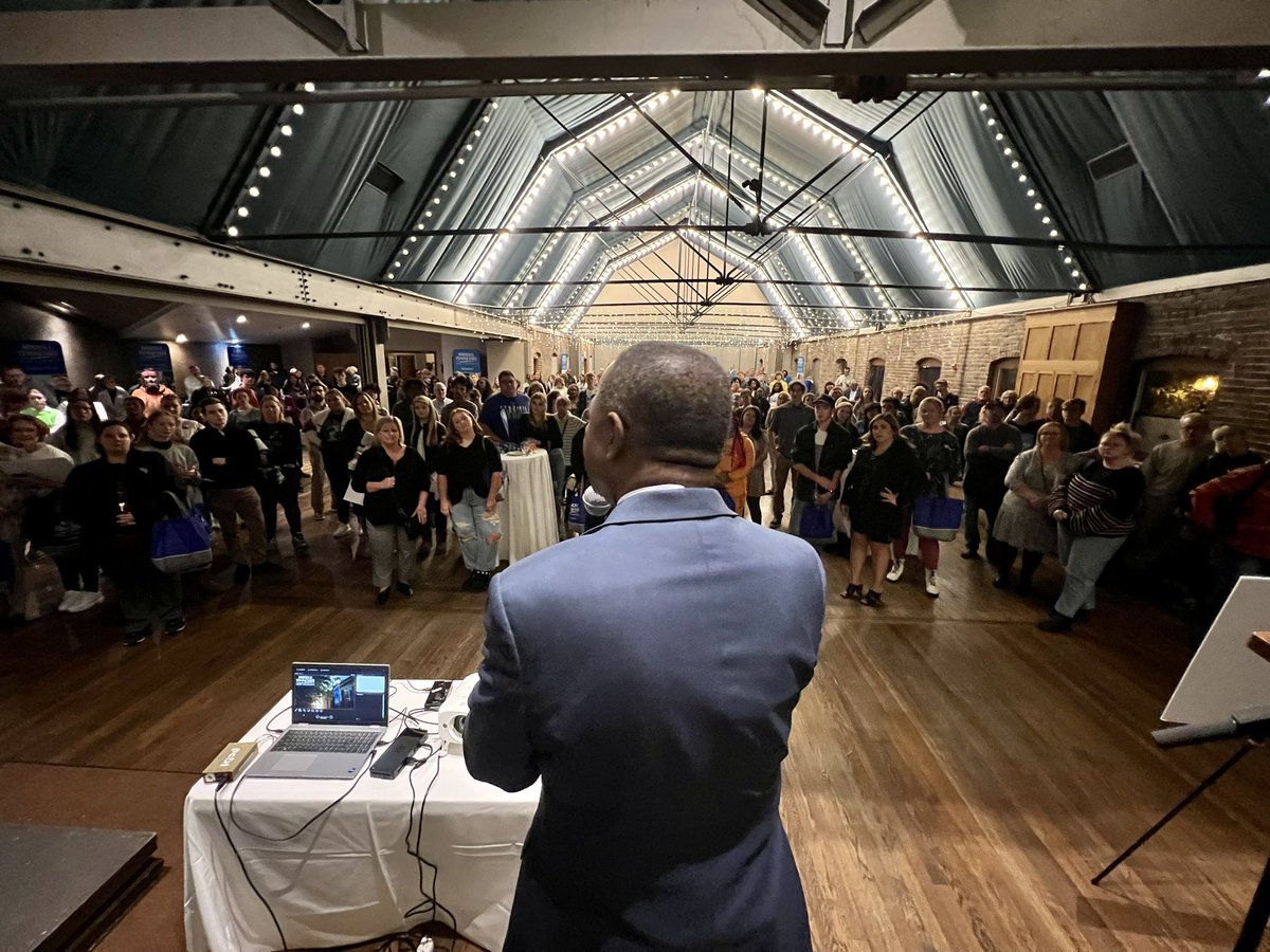 PresidentMcPhee's tweet photo. Thank you, Knoxville! Our crowd of prospective students & their families at @MTAdmissions #TrueBlueTour stop Thursday was loud, proud and True Blue! Enjoyed telling them about our great university — & awarding scholarships! More stops ahead: https://t.co/66GO5QO5Jz https://t.co/IYox9L0wco