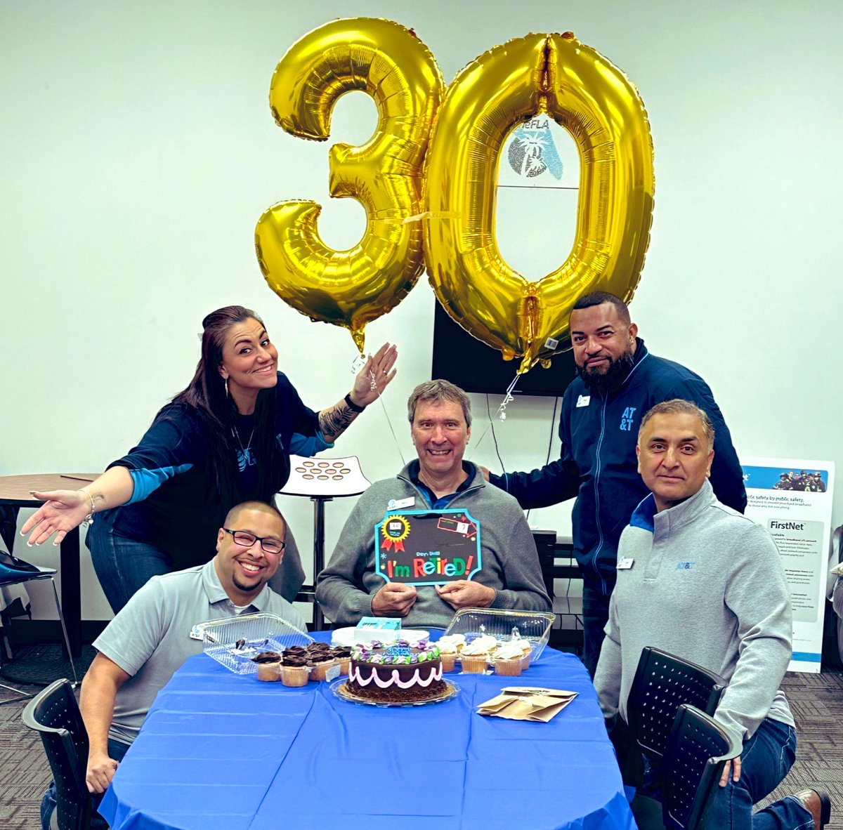 ToniBraxton222's tweet photo. Happy 30th Anniversary Barry!! We appreciate you so much &amp; we wish you as many more happy years and you choose! #proudARSM  #lifeatatt @ATT @MannyBerrios2 @One_FLA @jrluna11 @reynaolivo1 @ER_Workforce @theeastregion @LifeAtATT https://t.co/1aocKU3dC1