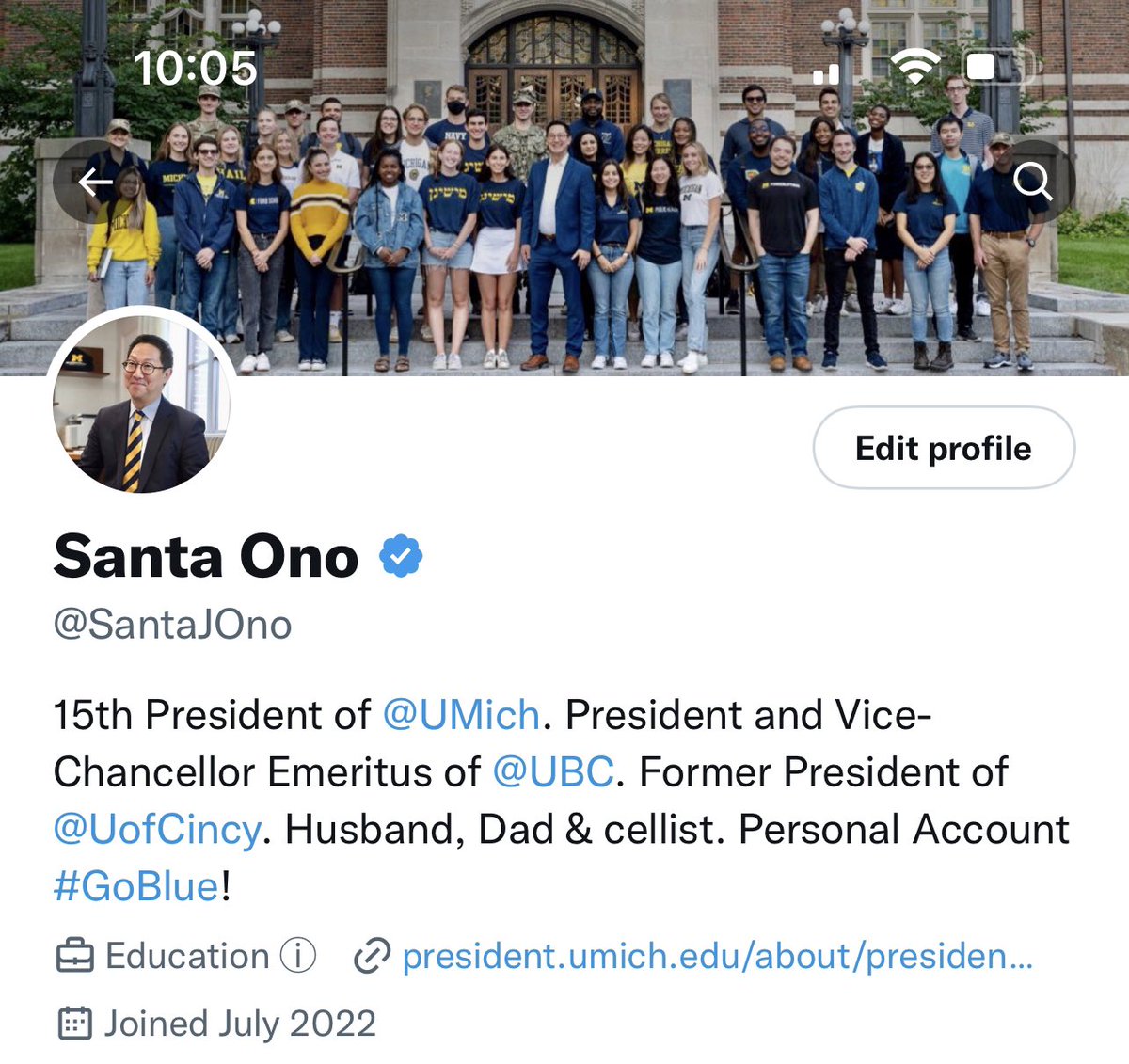 I have no idea why this happened, but Twitter just verified me for the first time in my career. And I didn’t request it. 🤔It’s great to be a Michigan Wolverine 〽️