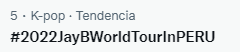GOT7_Peru's tweet photo. subimos la #5!!!!

Ya vamos 1 hora de twiteada, seguimos?

#2022JayBWorldTourInPERU 
@jaybnow_hr
@cdnzarecords
@JAYB_G7Peru https://t.co/I9meHe85vz
