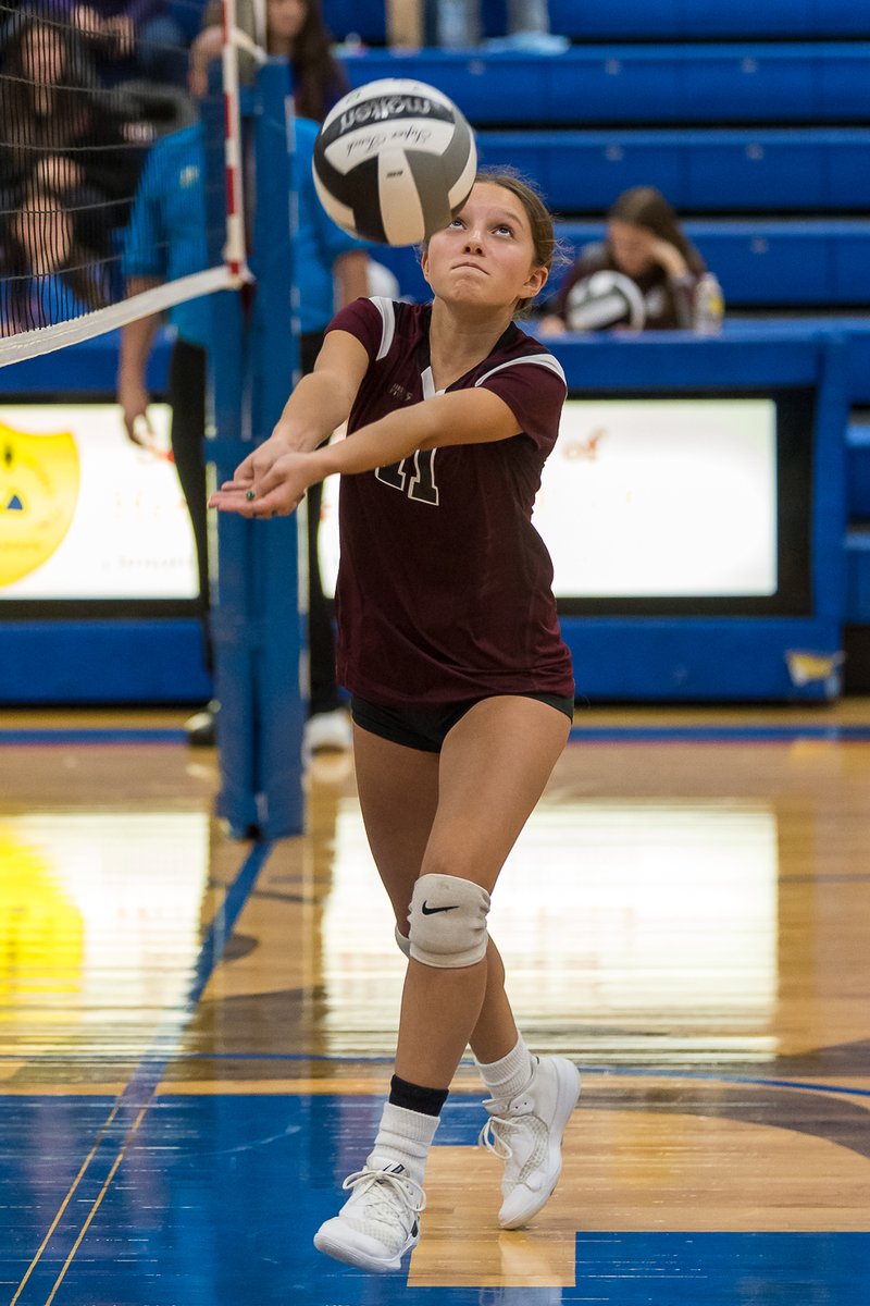 Wellington's Lauren Vannatter passes the ball at Tuslaw. <a href="/DukesVolleyba1l/">Wellington Dukes Volleyball</a> <a href="/WEVSD_sports/">Wellington Sports</a>