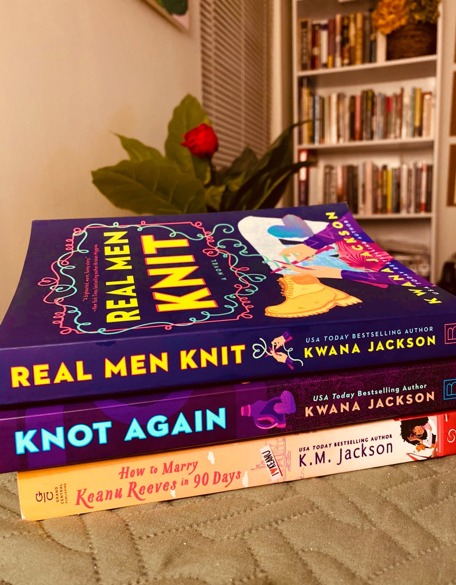 sunnydaejones's tweet photo. I'm still reading #RealMenKnit . And guess what? @KwanaWrites sent me copies of this book, the sequel, and her newest one!
Aaaah!!! Thank you so much. #sunnydaereads https://t.co/o5GtdSxGeD