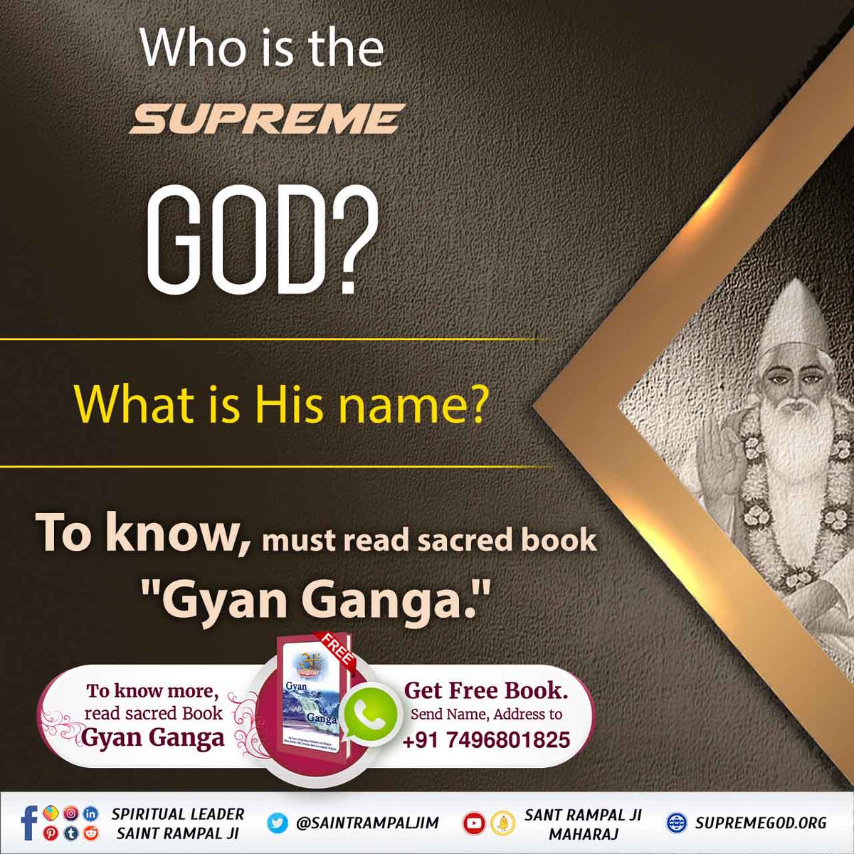 Mahar_Boy01's tweet photo. #LifeChangingBooks
Who 
Is the
Supreme
God  ? 
What is his 
Name  ? 
To know must read sacred book
" Gyan Ganga " https://t.co/1mthPK395G