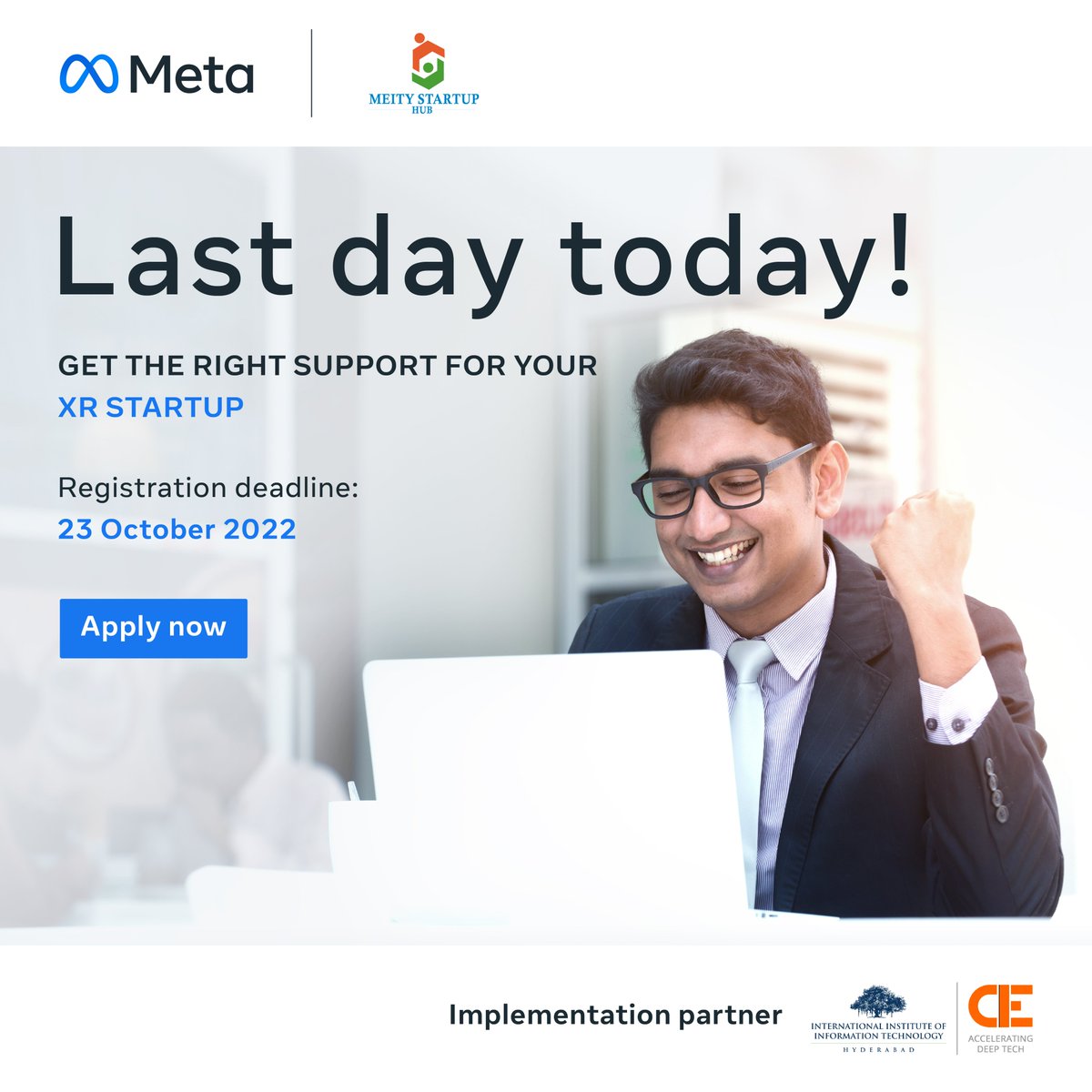 cieatiiithyd's tweet photo. The XR Startup Program enables you to chase your dreams with a solid backing. Head to https://t.co/MegPOZ1qb6 for further details
#startups #metaexperience #metaverse #mixedreality #extendedreality #augmentedreality #startup #innovation #technology #meta #india #future #learning https://t.co/LpG8Hvalla