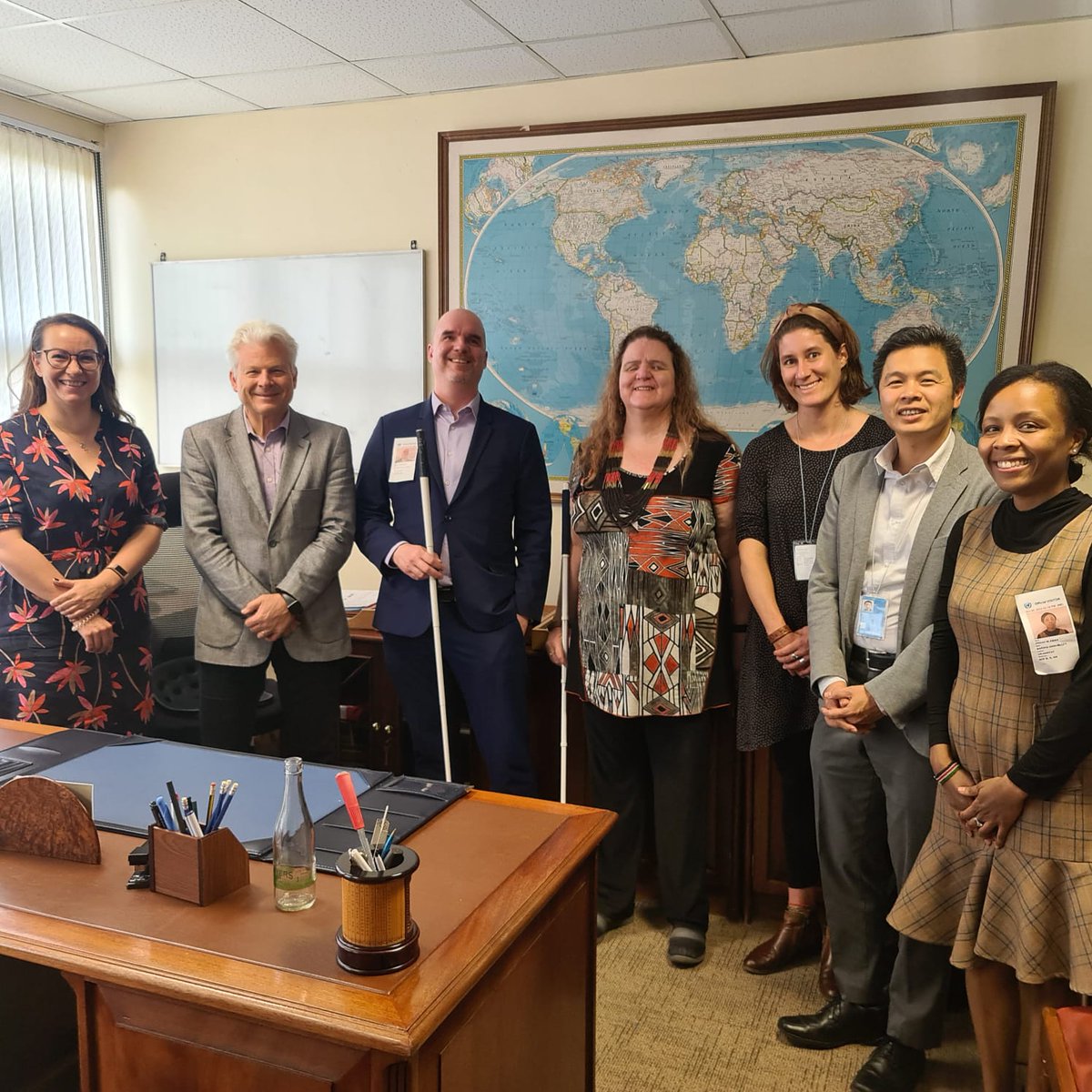BlindUnion's tweet photo. The @BlindUnion team met with UN Habitat at their offices yesterday to discuss furthering their collaboration to promote inclusive &amp; accessible urban development. Thanks @UNHABITAT for a great partnership! https://t.co/92ZI1kR8Gf