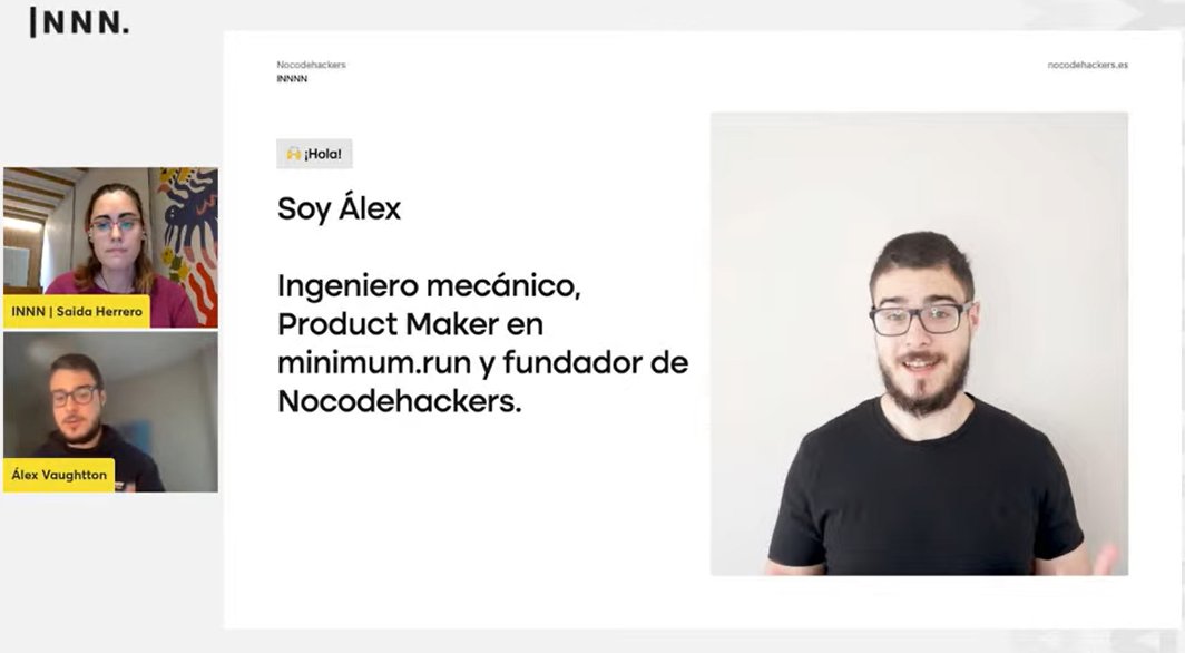innn's tweet photo. 🔴Ya estamos en directo con @Vaughtton de @nocodehackers.
Hoy toca #Aprenday sobre #NoCode.
Pasamos lista 📝👇
https://t.co/C6mOsmUboS https://t.co/NezmV0Iqoq