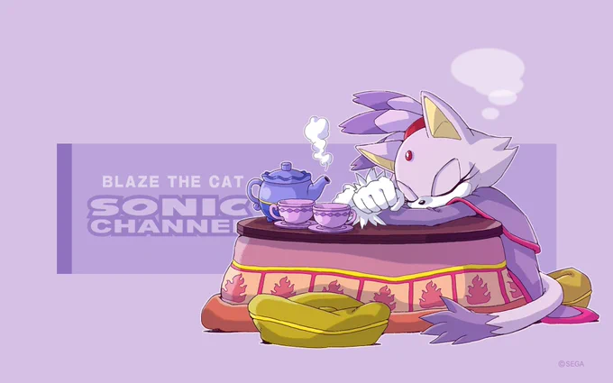 New official artwork of Blaze the Cat for November 2022. #SonicNews 