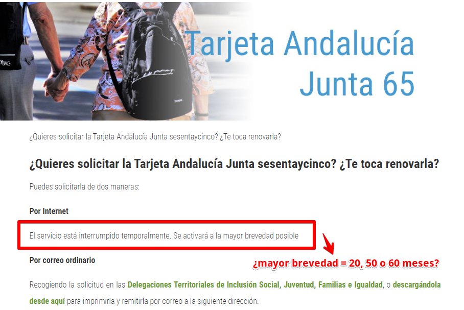 Robecorp's tweet photo. @IgualdadAND @AndaluciaJunta @AndaluciaJuanma ¿Os tomáis en serio la ayuda a mayores? más de 6 meses esperando la tarjeta solicitada de mayores para mi padre y cuando voy a solicitarla de nuevo, esta vez vía internet, me encuentro el servicio desactivado. VERGONZOSO lo vuestro. https://t.co/2qy0rfTYjf