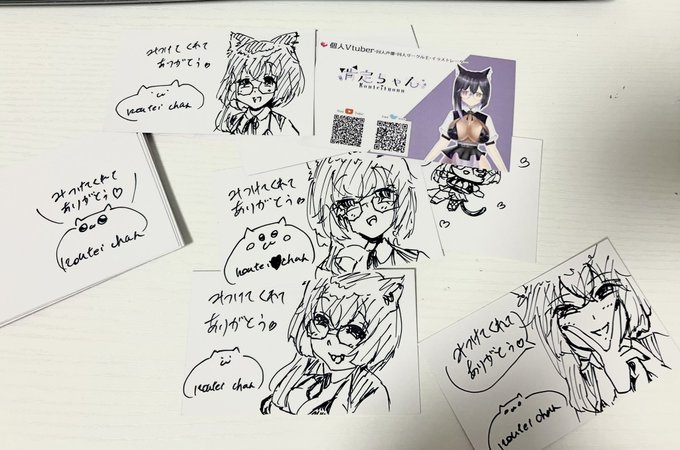 今度ビデオ館さんに名刺持っていきます
裏にサイン書いてます
何枚かはイラストも描いて持っていきます 