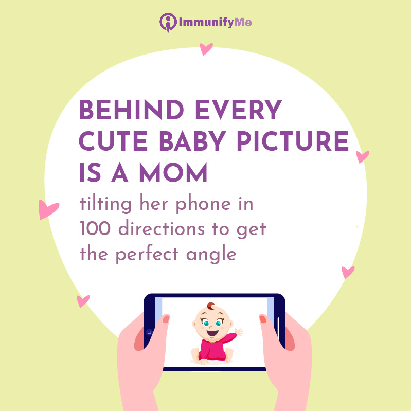 immunifyme's tweet image. We, as moms, would go any extra mile to
get that perfect baby picture. Won&apos;t we?

Tag that perfectionist mommy to let her know that she
clicks the best baby pictures!

#momproblems #mumhacks #mumslife
#mumsbelike #mumproblems #momproblems101
#parentingmemes #busymums