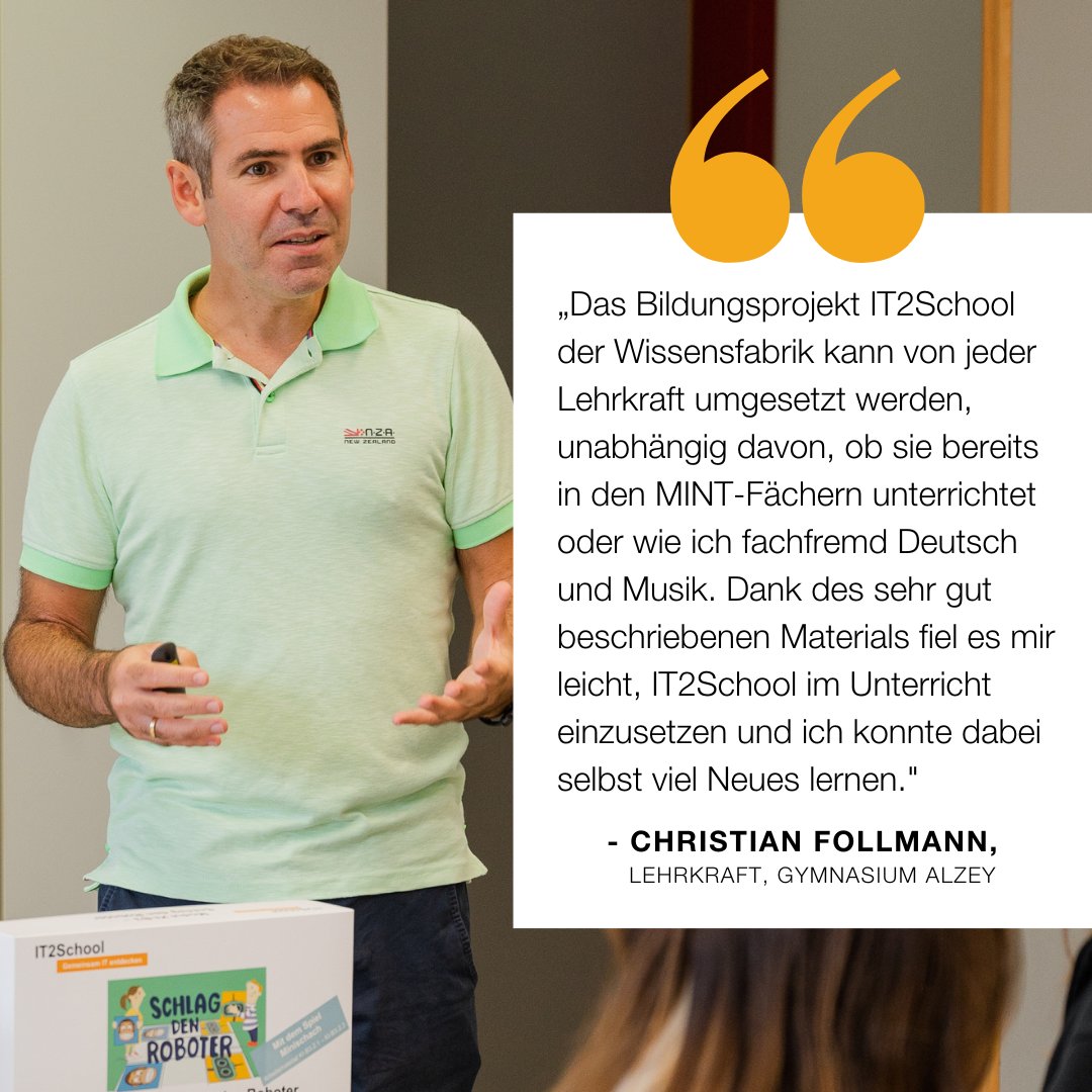 WissensfabrikDE's tweet photo. 🤔 𝗔𝗸𝘁𝘂𝗲𝗹𝗹 𝗵𝗮𝗯𝗲𝗻 𝗻𝘂𝗿 𝟱 𝘃𝗼𝗻 𝟭𝟲 𝗕𝘂𝗻𝗱𝗲𝘀𝗹ä𝗻𝗱𝗲𝗿𝗻 𝗜𝗻𝗳𝗼𝗿𝗺𝗮𝘁𝗶𝗸 𝗮𝗹𝘀 𝘃𝗲𝗿𝗽𝗳𝗹𝗶𝗰𝗵𝘁𝗲𝗻𝗱𝗲𝘀 𝗦𝗰𝗵𝘂𝗹𝗳𝗮𝗰𝗵. Das wollen wir "IT2School - gemeinsam IT entdecken" ändern. Bist du dabei?
#twlz #IT #Unterricht #Schule #Bildung https://t.co/o0dDT2wEeb