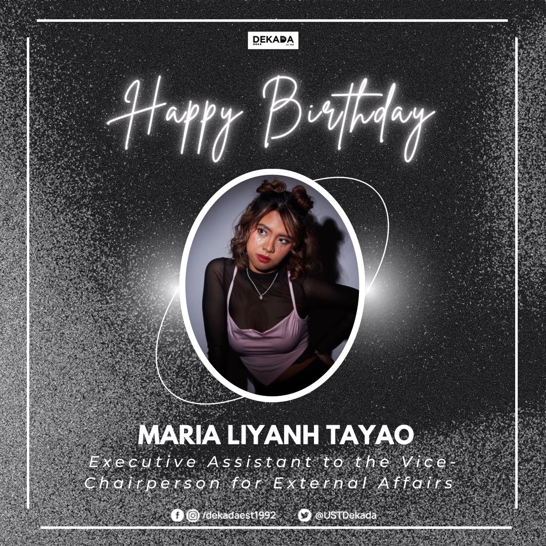 USTDekada's tweet photo. Passion and commitment — these are the perfect words to describe her. We wish Liyanh, the Executive Associate to the Vice Chairperson for Externals, a happy birthday today!

DEKADA hopes you continue being an epitome of the party’s values.

#DEKADA https://t.co/mzfy89buY0