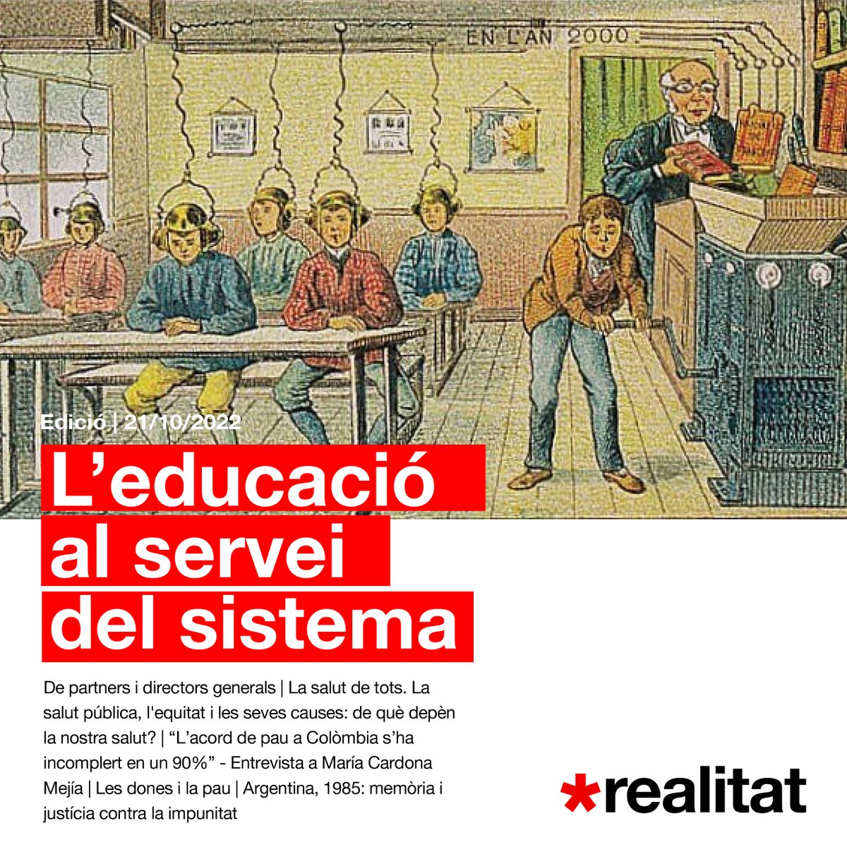 ‼️NOVA EDICIÓ 💬 Avui analitzem el model educatiu a Catalunya, parlem de salut pública, de la situació a Colòmbia, de dones i pau i de formació. I també una ressenya sobre Argentina 1985! 📱Llegeix els articles a realitat.cat 🧵FIL amb el sumari