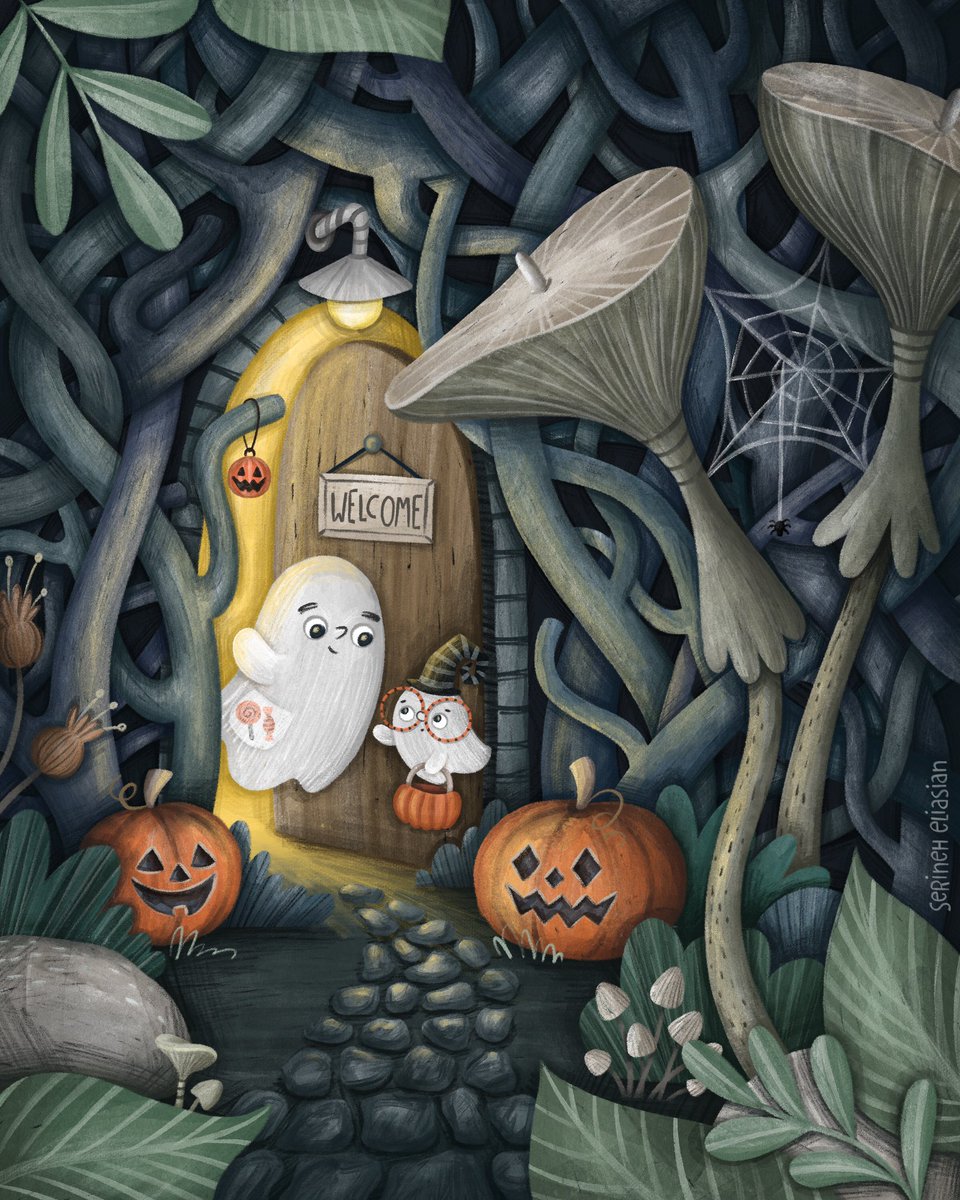 This is the first Halloween illustration I’ve ever done! It’s not celebrated in my country but I decided to join the fun this year!
#halloweenillustration #spookyillustration #illustratorforhire #illustration #kidlitart #kidlitillustrator #picturebook #kidbook #botanicals