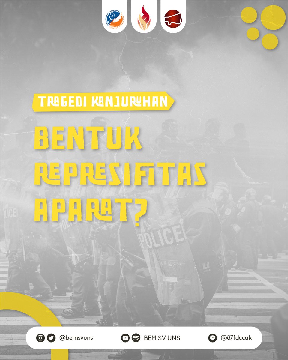 Hallo Vocazens👋

Melanggar ketentuan dari FIFA berupa larangan membawa senjata gas air mata dengan alasan pengamanan namun mengorbankan ratusan nyawa tak bersalah. Bukankah merupakan kejahatan genosida? atau represifitas aparat negara?  

Cek selengkapnya
instagram.com/p/Cj4-BgfvsCl/…