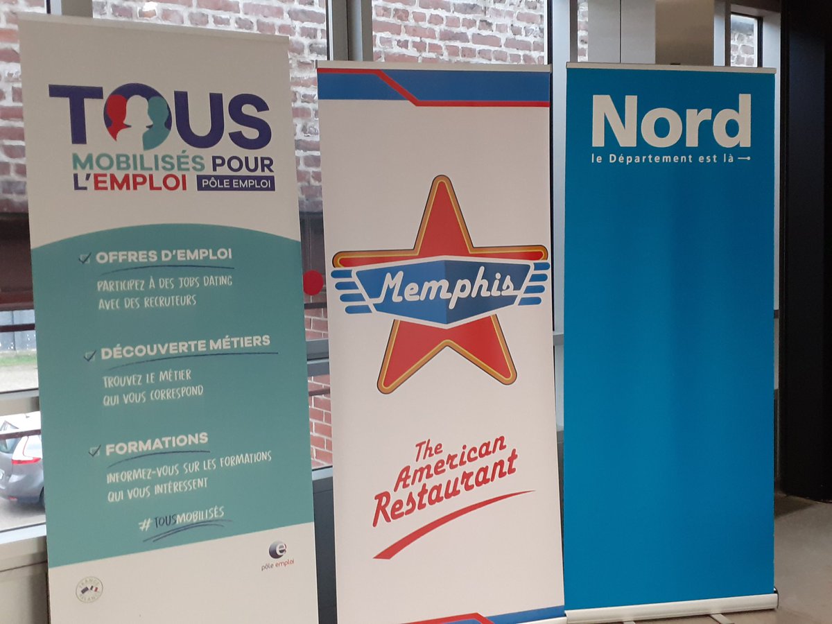 Ca recrute à Dunkerque !!
Lancement du recrutement pour l'ouverture du restaurant Menphis avec Pole emploi et la plateforme emploi du Département du Nord
#réussissansattendre
<a href="/MARLABOSSE/">Martine Arlabosse</a> 
<a href="/departement59/">Département du Nord</a>