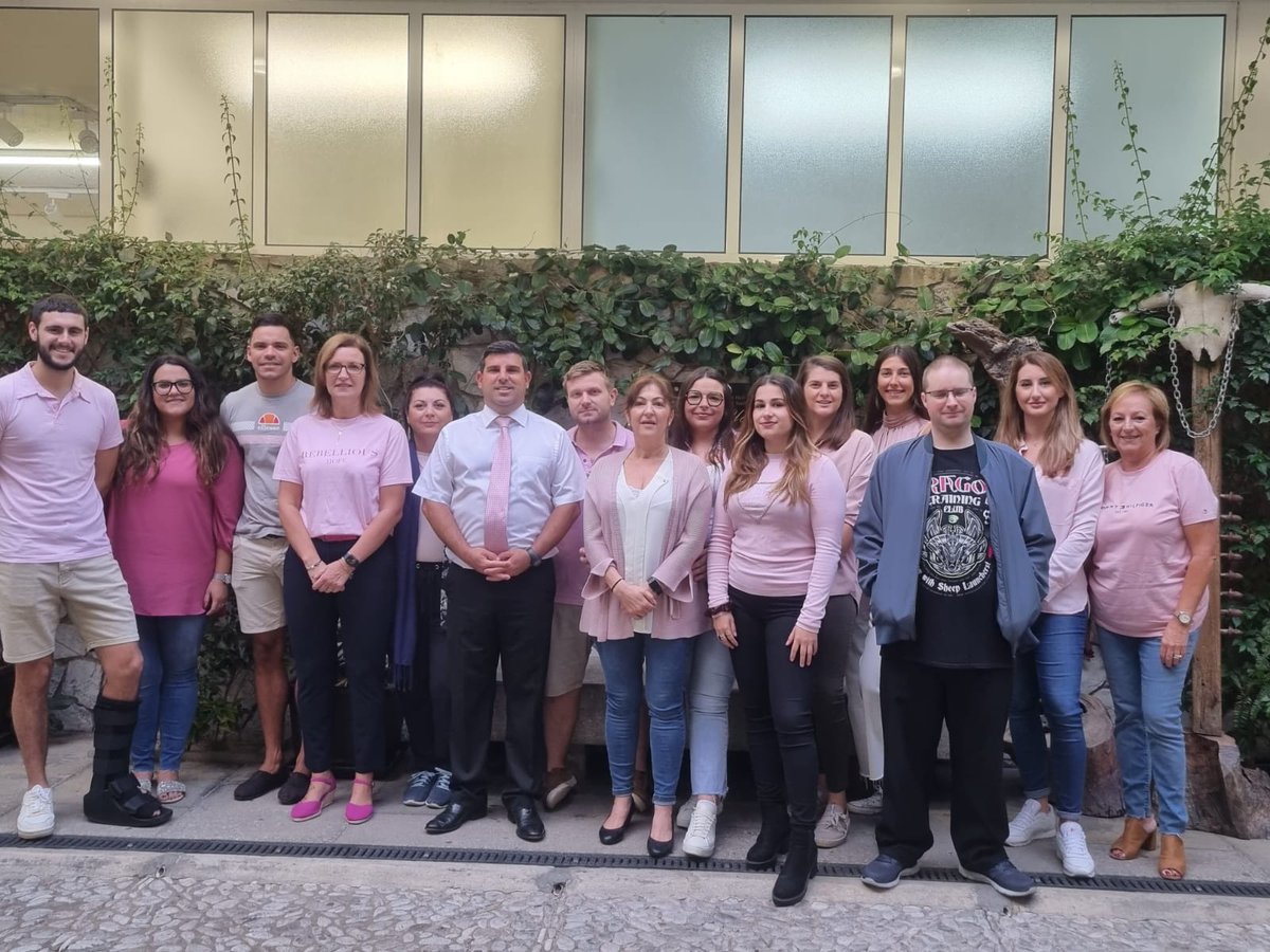 Gibraltar Cultural Services staff wear pink in support of Cancer Research UK #cancerresearchuk #gibculture #gcs
