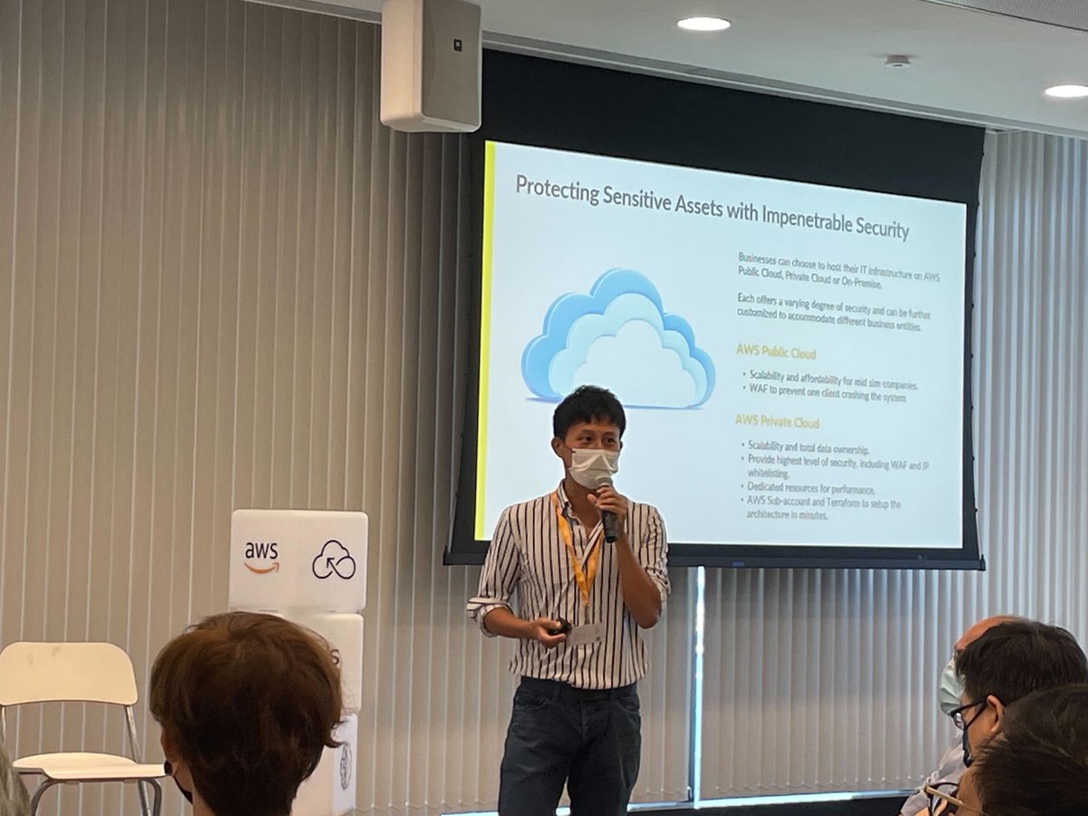 imBee_io's tweet photo. imBee’s Co-founder and COO, Leo Wong, shared the necessity of equipping the retail industry with the utmost security at the #AWS Partner Solution Series - Retail &amp; eCommerce Solution Day. https://t.co/QhY1YKjfee