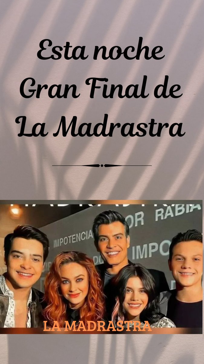 verito_serrano's tweet photo. Esta noche, por el Canal de las Estrellas, no te puedes perder....
Gran Final de La Madrastra 👏
@aracelyarambula @lamadrastra_of @Canal_Estrellas @andrespalacios1 @marisoldelolmo @Drleoarambula https://t.co/cUUmamIuPf