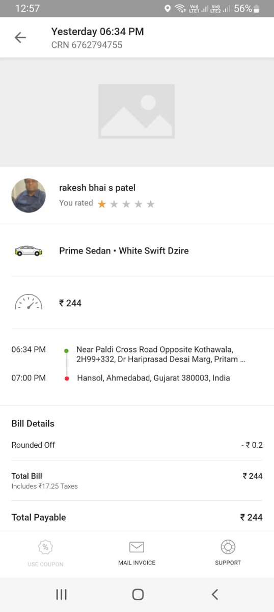 lohitmilano's tweet photo. @ola_supports @Olacabs and now, I see, from the back end, you started and ended the trip(at 7 PM yesterday ) without my consent ?? seriously ola what are you trying to prove? you will cheat just like that? didn't you notice the time on top of the image? https://t.co/N3yf3lQre1