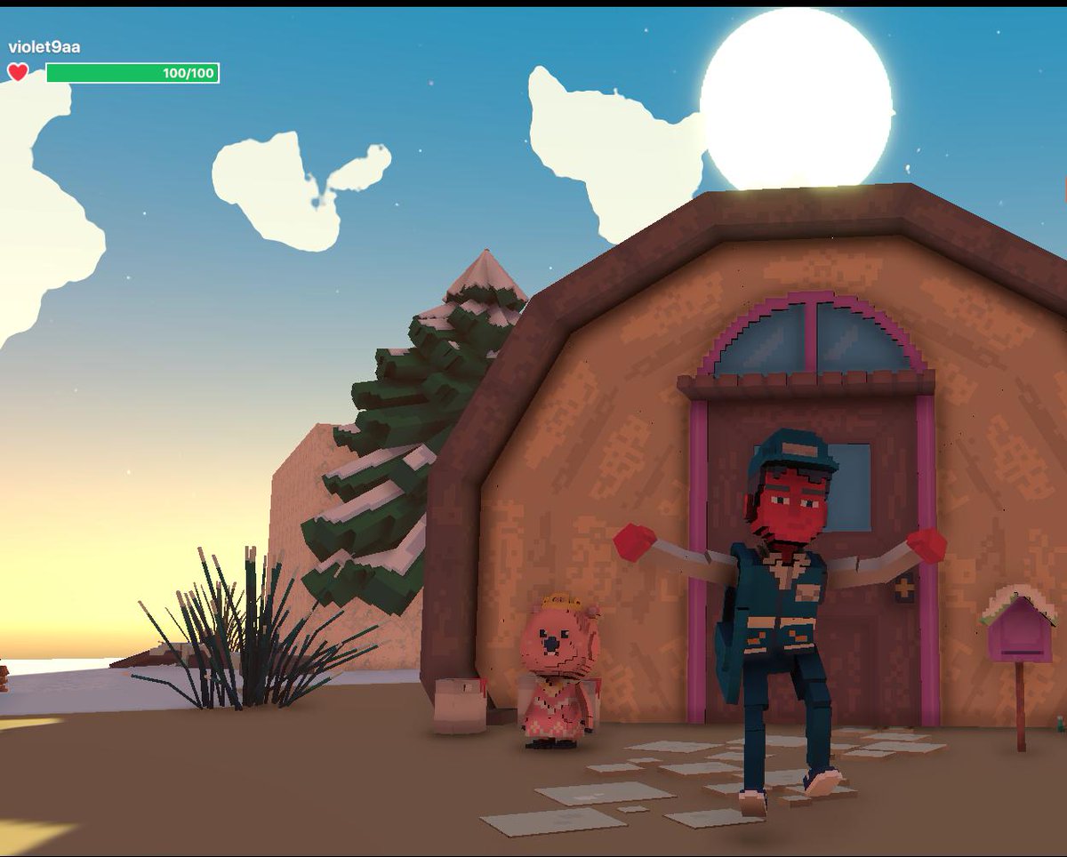 Violet9aa's tweet photo. @TheSandboxGame I just finished my quest on Pororo experience on the #SandboxAlphaS3 for a chance to win a Season 3 Alpha Pass! Here I am with a cute Pororo. Check out my screenshot!

#Pororo https://t.co/la7zvadB0M