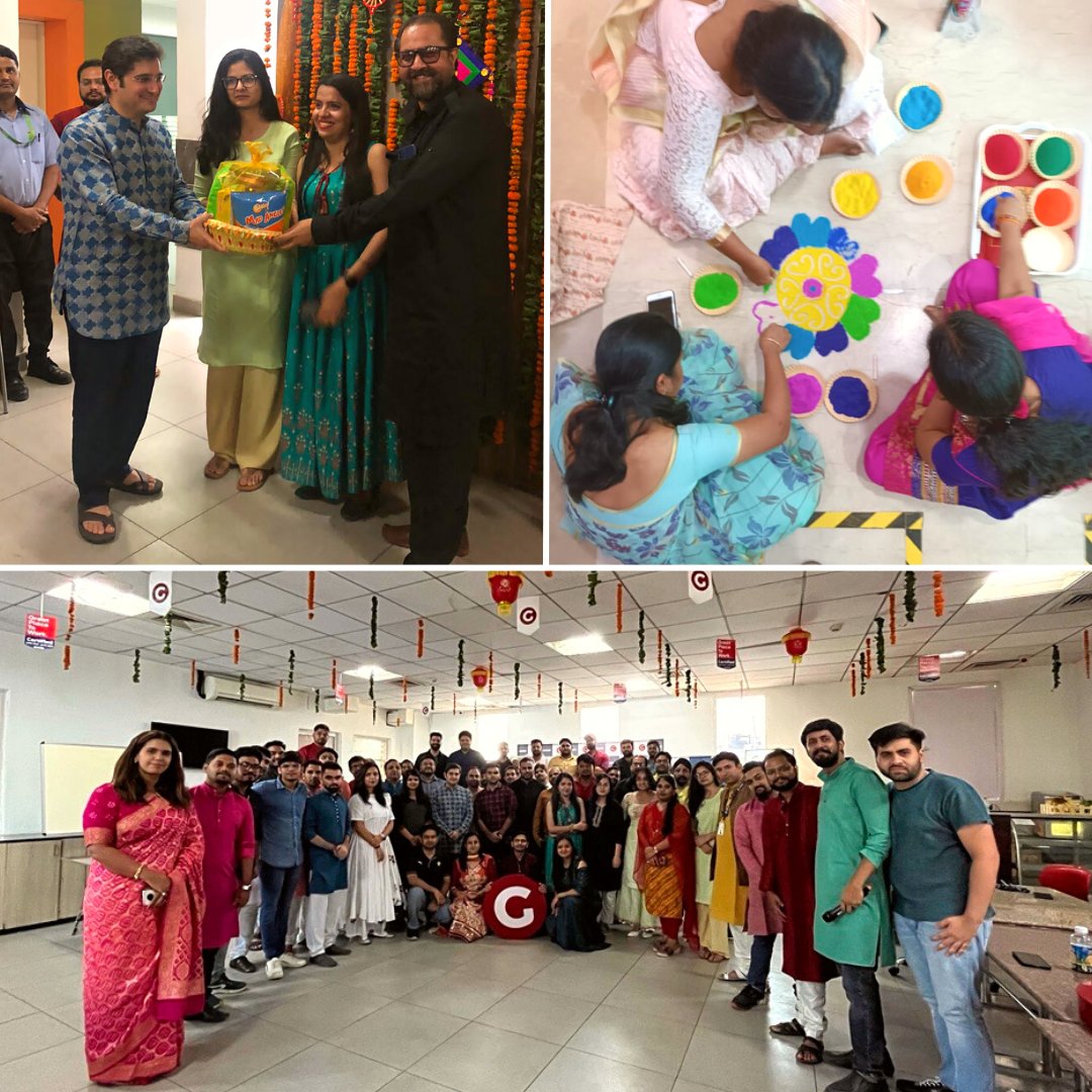 gspanntech's tweet photo. The #GSPANNfamily wishes you and your families a very happy and prosperous #Diwali!
#Diwali2022 #HappyDiwali #DiwaliCelebration #ShubhDeepavali #Deepavali2022 #FunAtWorkplace #Celebration #GreatPlaceToWork #GSPANN #EnjoyLife #LetsCoCreate #CoCreatingMoments #CoCreatingMemories https://t.co/x64BvoRLVT