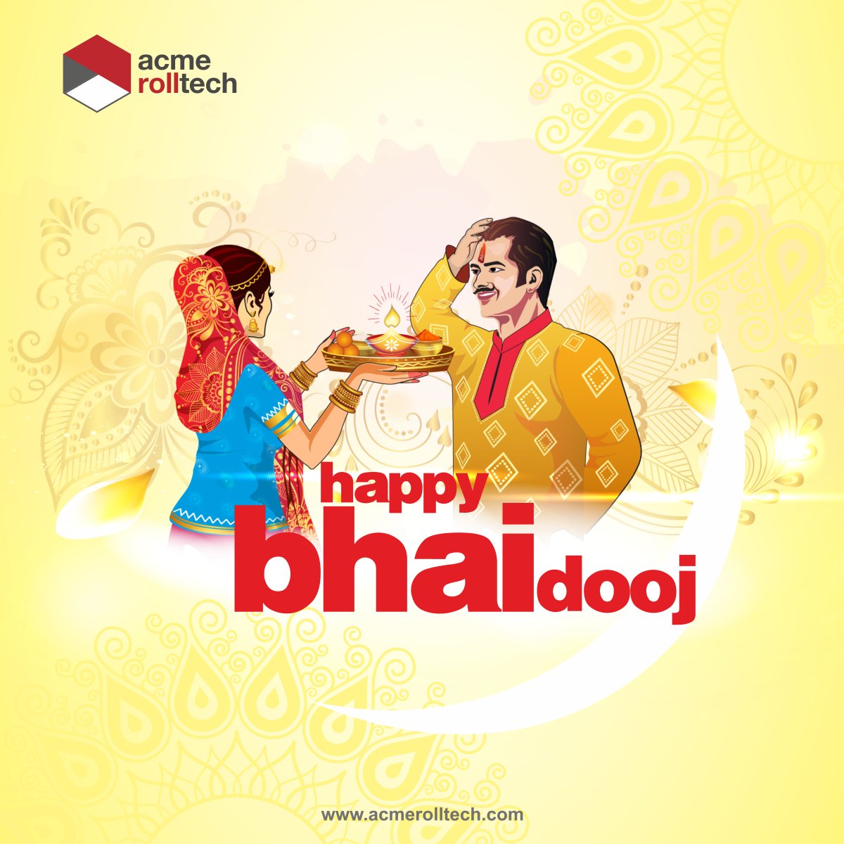 AniloxIndia's tweet photo. May this Bhai-Dooj strengthen your bond more than ever and bring joy to your lives.
#BhaiDooj #bhaibij #happybhaidooj #brothersisterlove #acmerolltech #atac #aniloxrolls #ACMEinAhmedabad https://t.co/vIZQUvwwnA