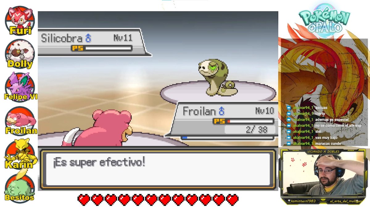 viciandoadobles's tweet image. Hoy Viernes 20:30 en twitch.tv/viciandoadobles continuamos la aventura en Pokémon Ópalo(Nuzlocke)

Tenemos VAR con los 3 mejores coach del mundo y una comunidad que está haciendo maravillas para tratar de mantener vivos a Froilán, Dolly y compañía
#nuzlocke #pokemon #twitch