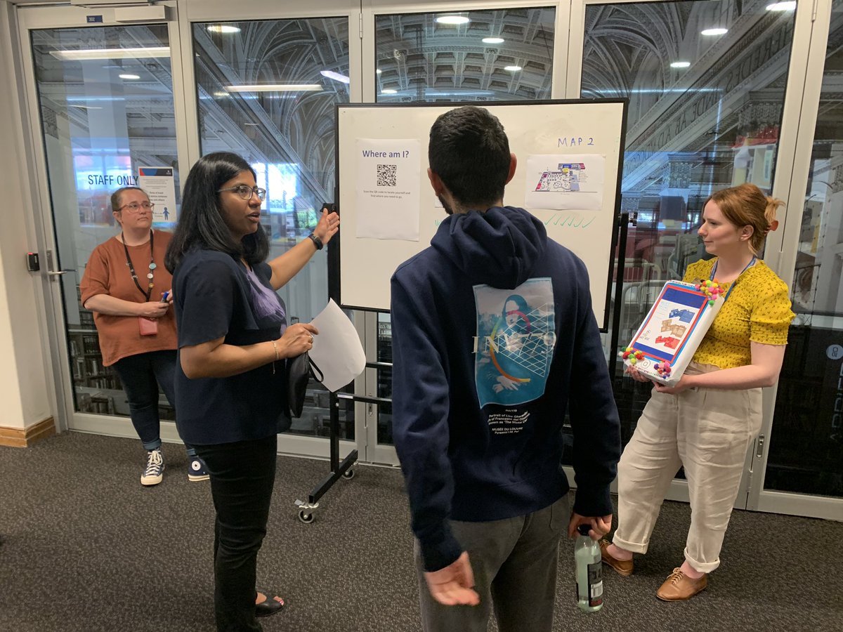 andypriestner's tweet image. These Aussie library staff really know how to prototype! Today at @uofalib - ingenious explorations of wayfinding apps &amp;amp; decals, and staff visibility #uxtour #Adelaide