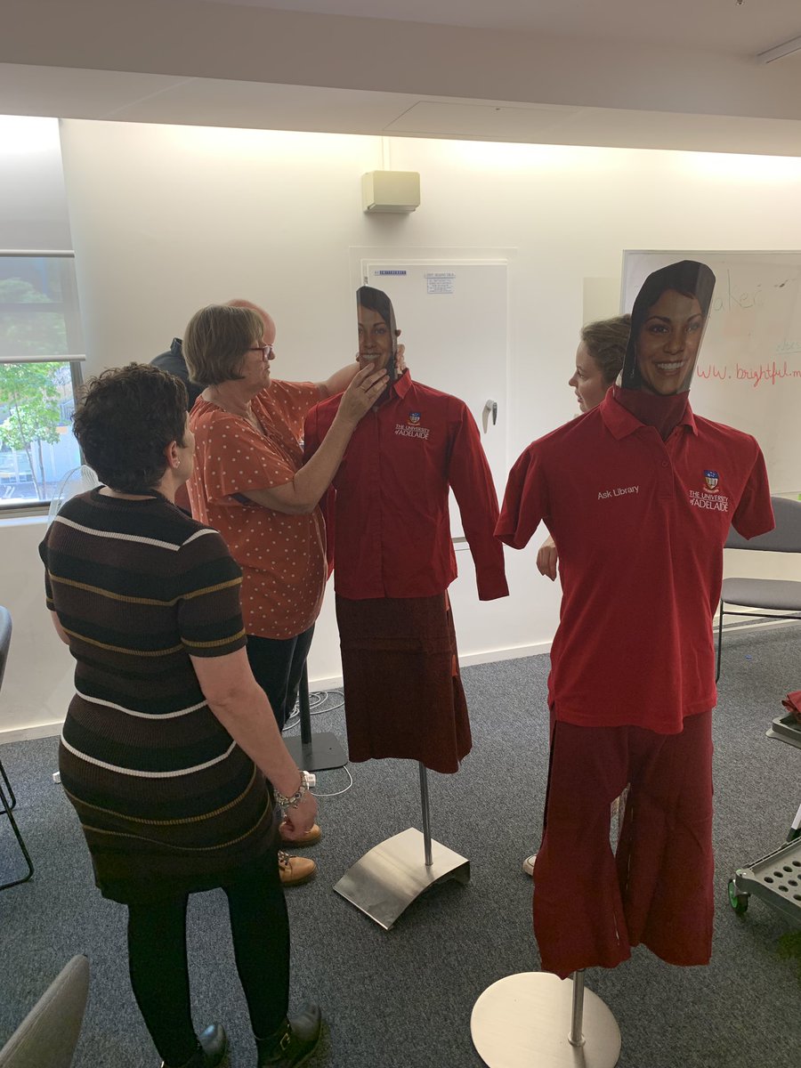 andypriestner's tweet image. These Aussie library staff really know how to prototype! Today at @uofalib - ingenious explorations of wayfinding apps &amp;amp; decals, and staff visibility #uxtour #Adelaide