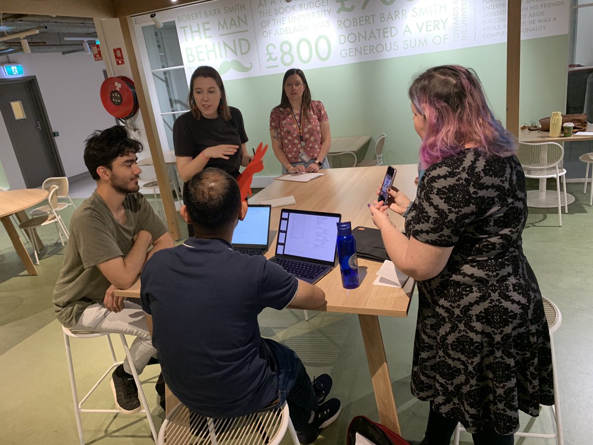 andypriestner's tweet image. These Aussie library staff really know how to prototype! Today at @uofalib - ingenious explorations of wayfinding apps &amp;amp; decals, and staff visibility #uxtour #Adelaide